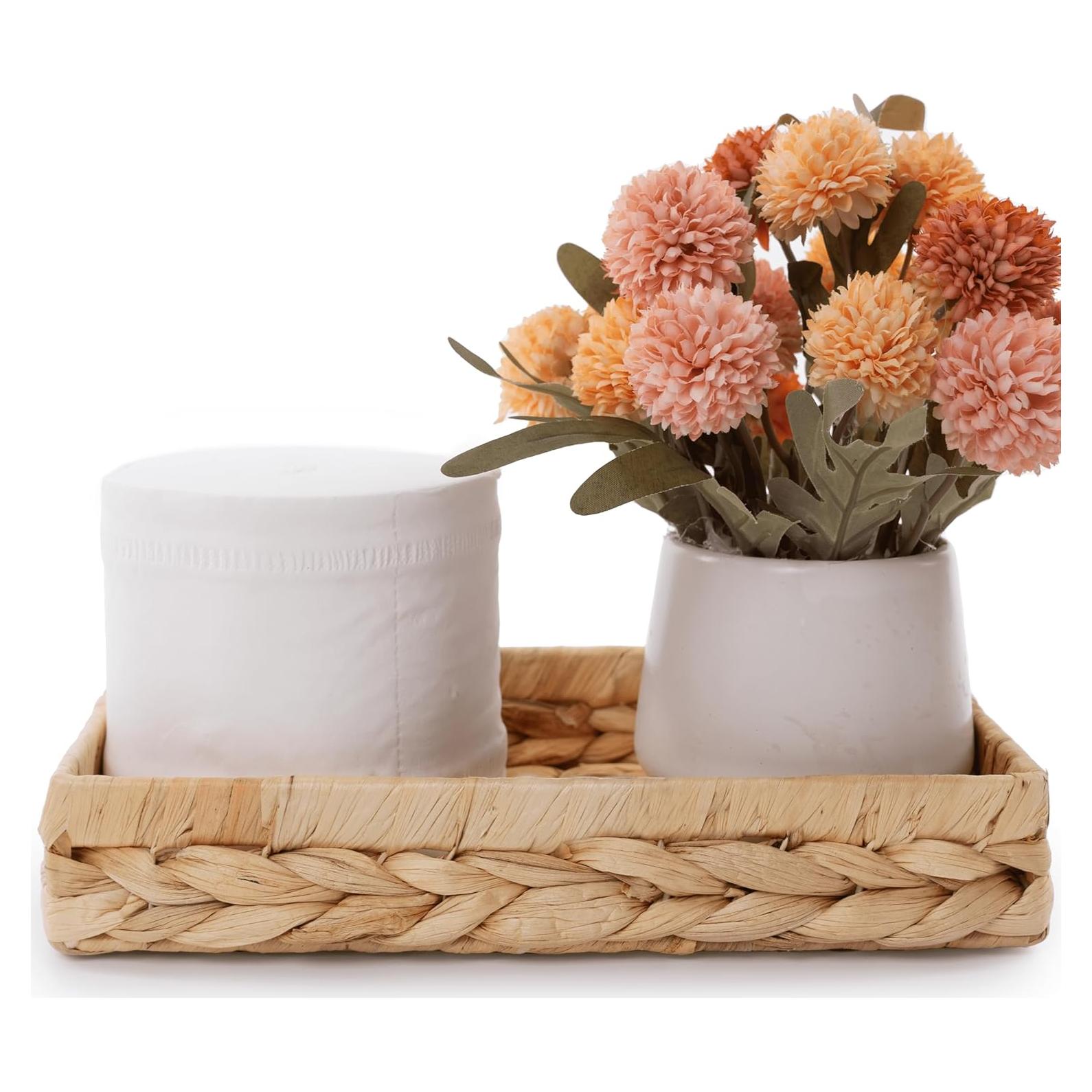 Bandeja de Baño Rectangular HAMOTOPI 25.4x15.2 cm Beige