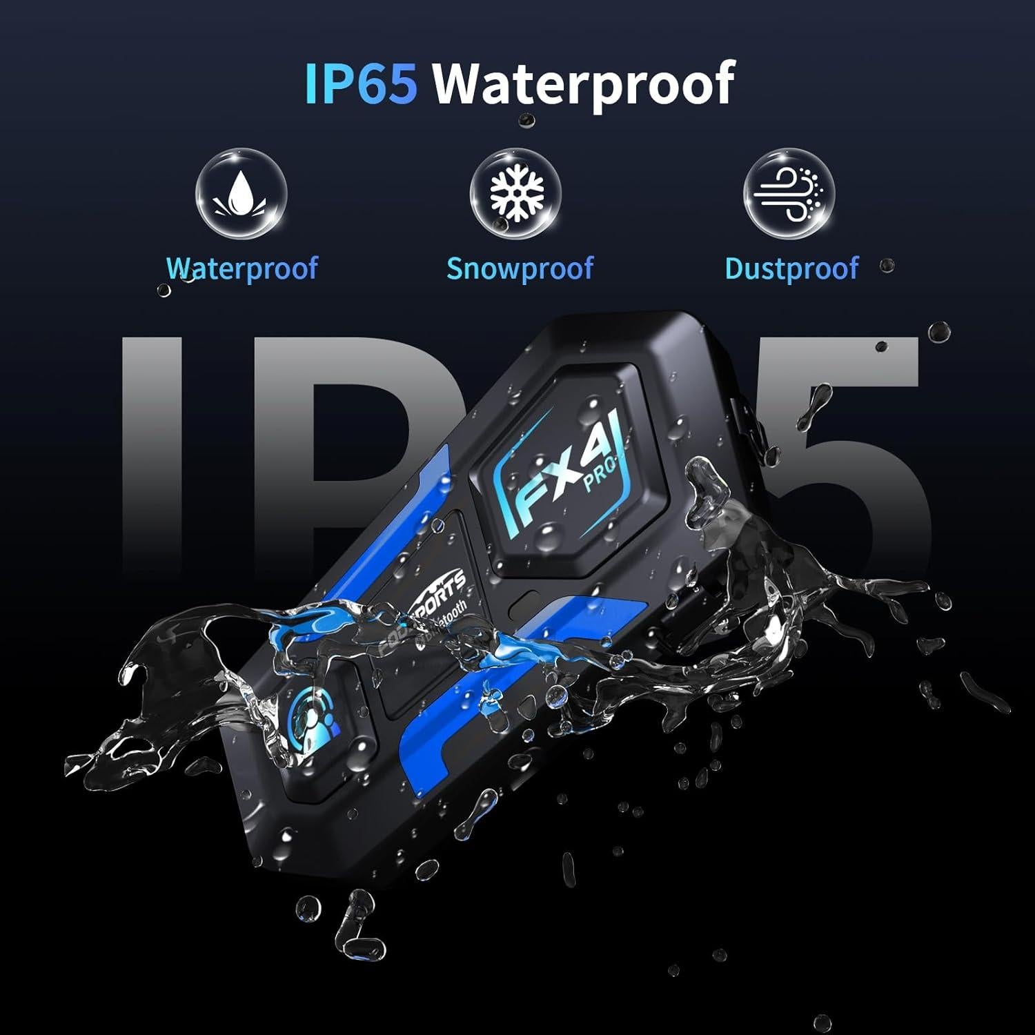 Intercomunicador Bluetooth Fodsports FX4 Pro 1200m 4 Riders