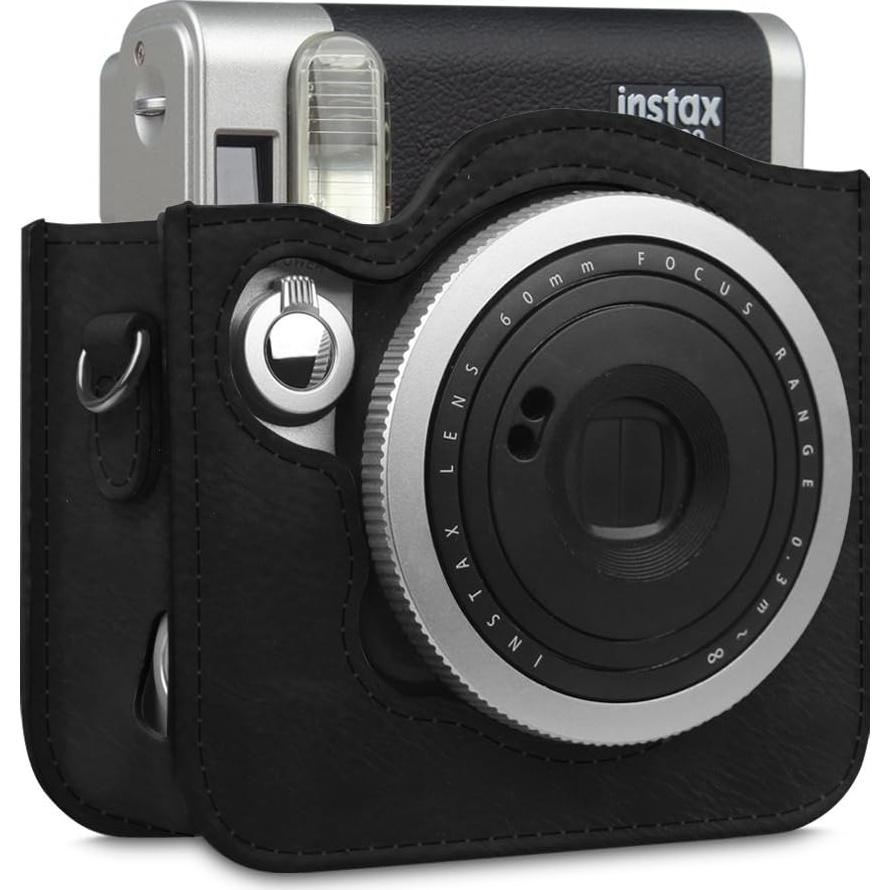 Funda Protectora Fintie para Cámara Fujifilm Instax Mini 90 - Cuero Vegano Negro