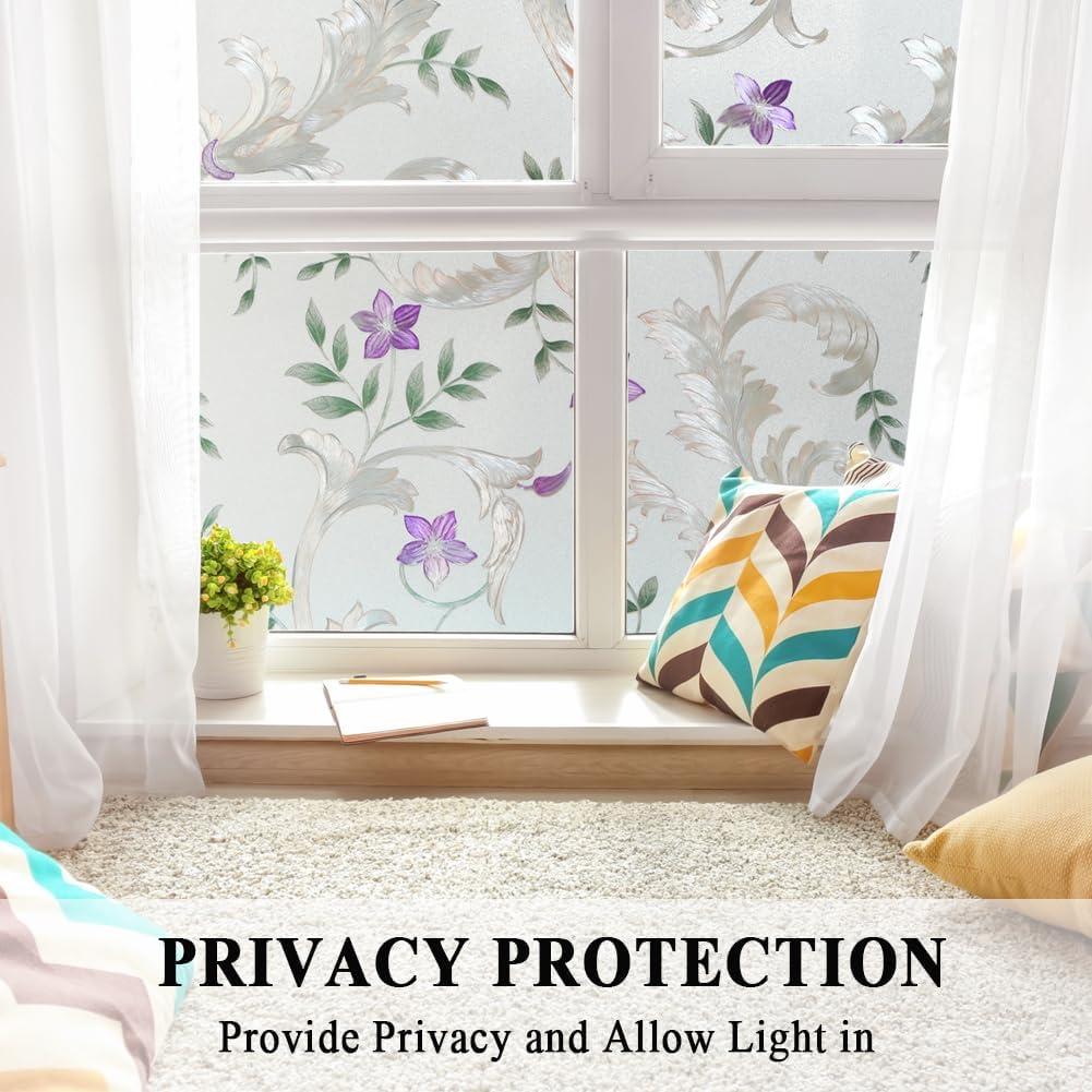 Película Decorativa para Ventanas Mikomer 30x200 cm Floral