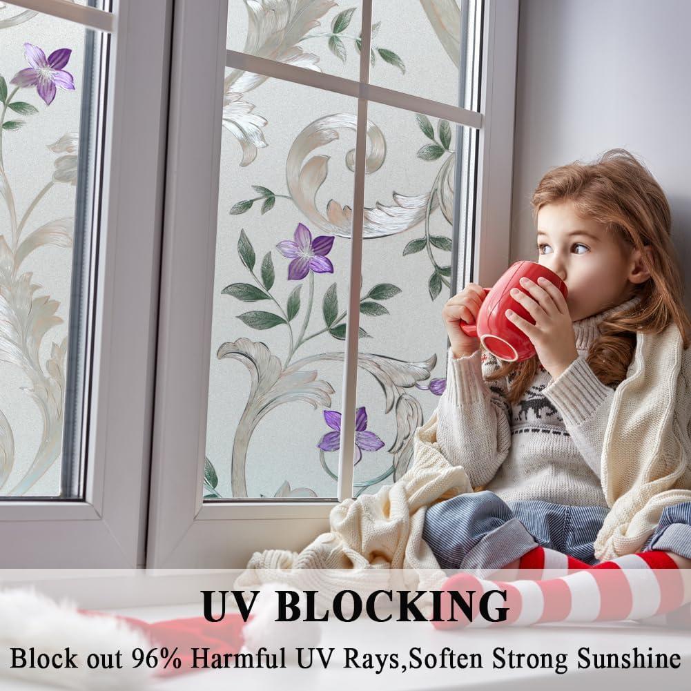 Película Decorativa para Ventanas Mikomer 30x200 cm Floral