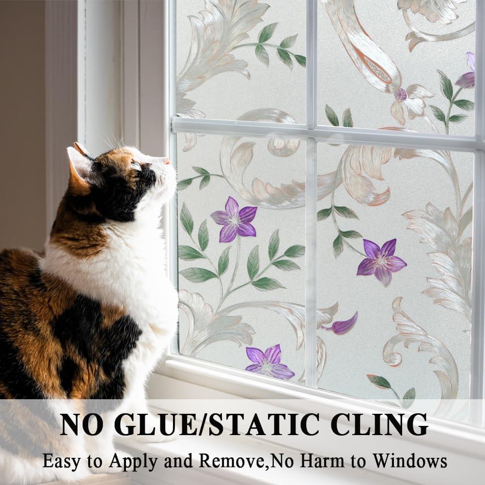 Película Decorativa para Ventanas Mikomer 30x200 cm Floral