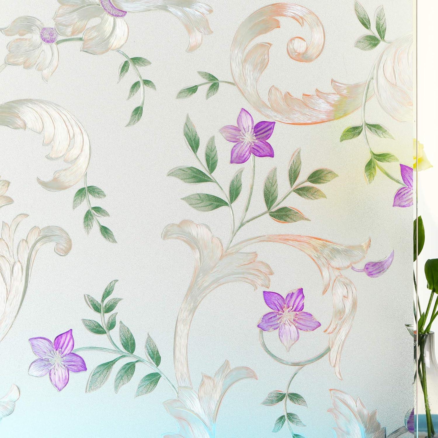 Película Decorativa para Ventanas Mikomer 30x200 cm Floral