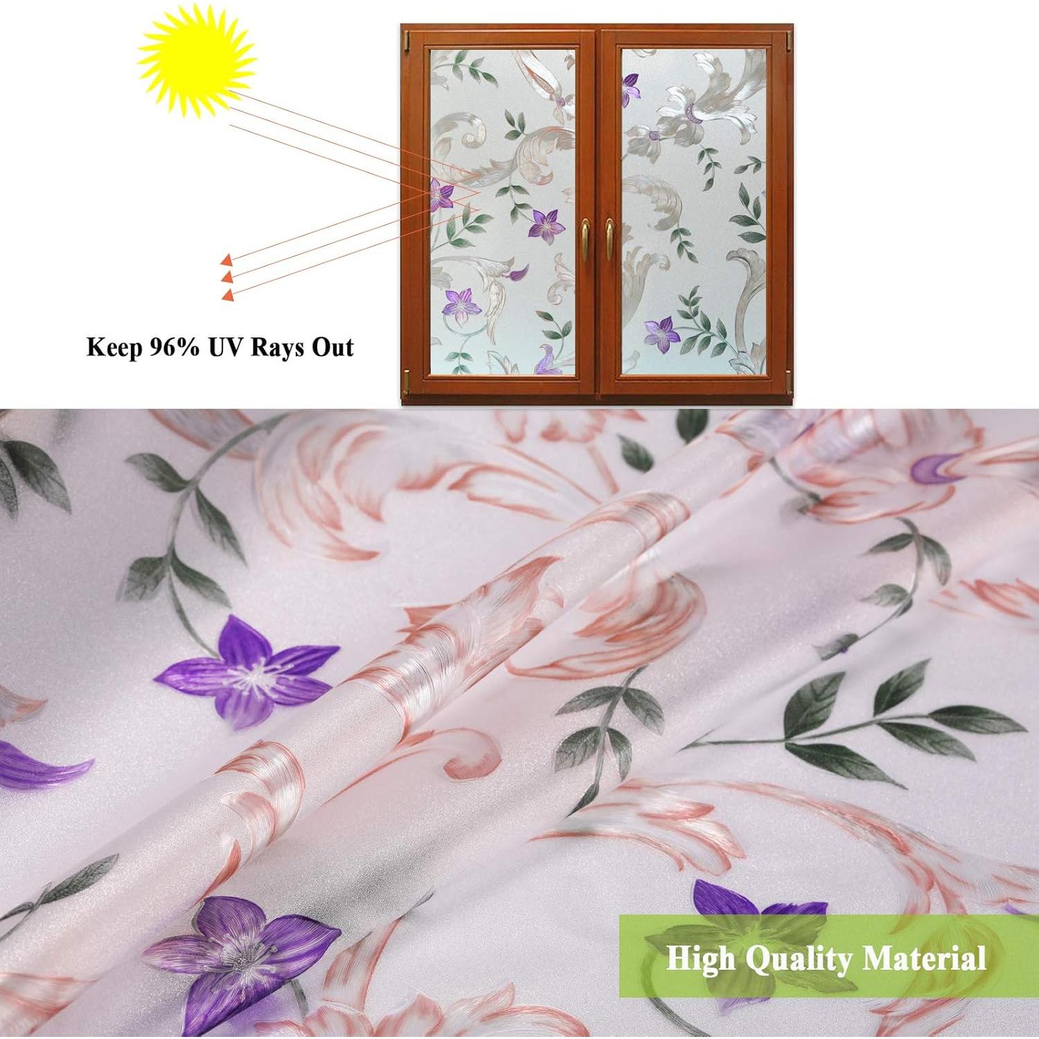 Película Decorativa para Ventanas Mikomer 30x200 cm Floral