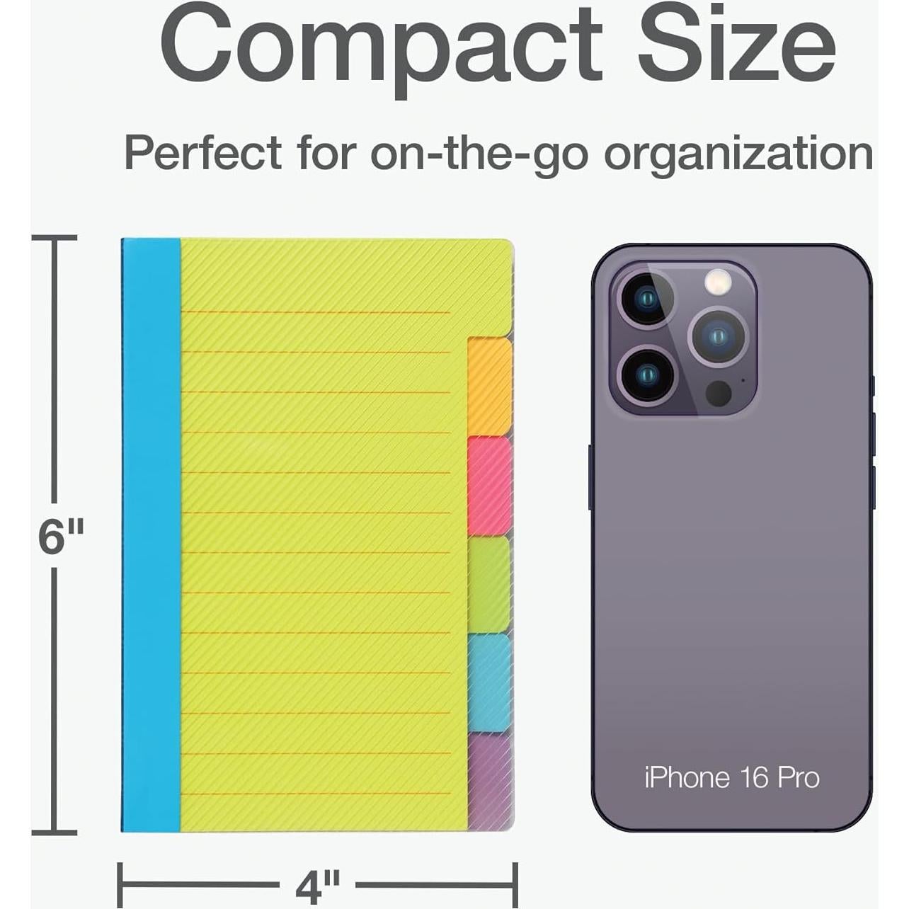 Notas Adhesivas Divisorias Redi-Tag, 60 Pestañas Neón 10x15 cm