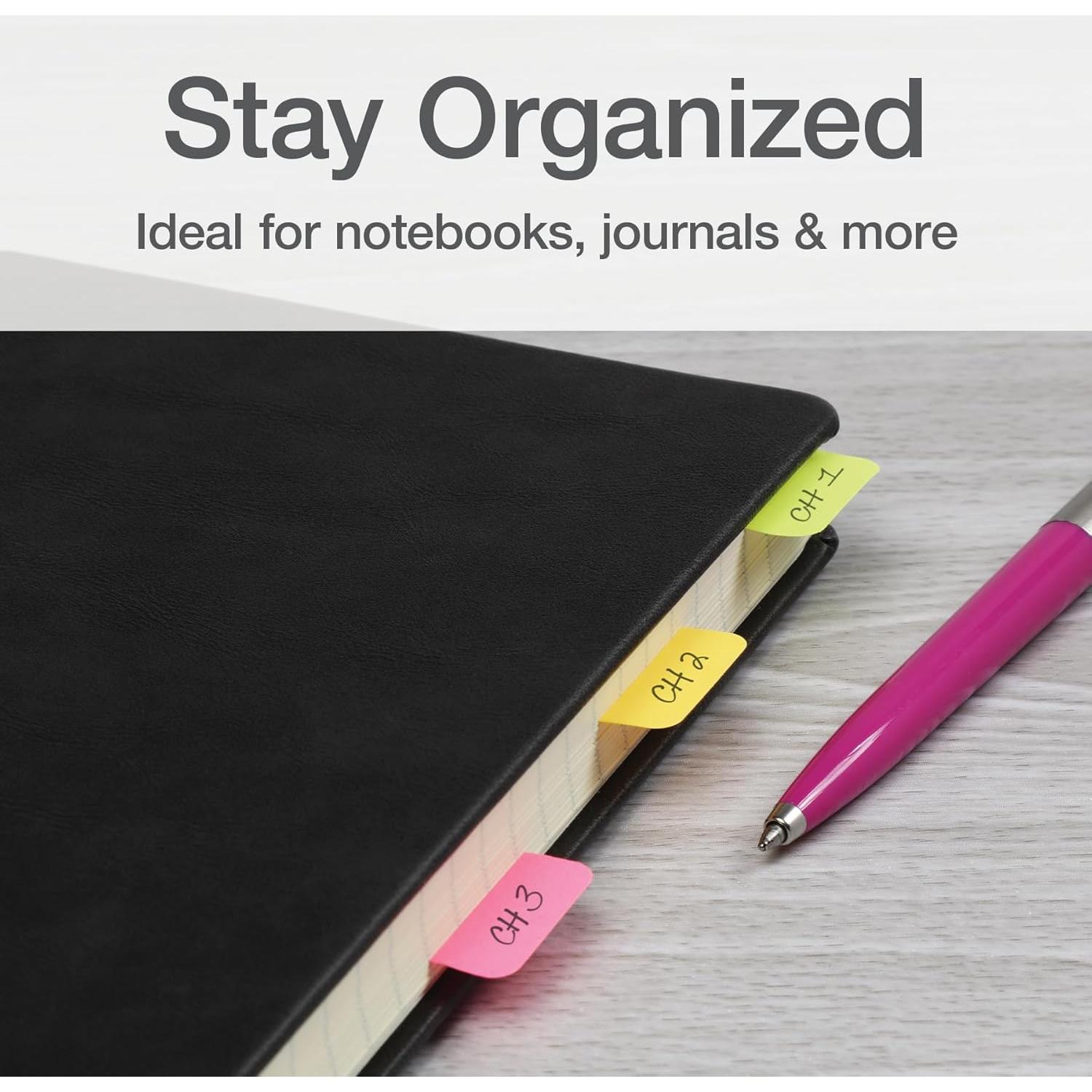 Notas Adhesivas Divisorias Redi-Tag, 60 Pestañas Neón 10x15 cm