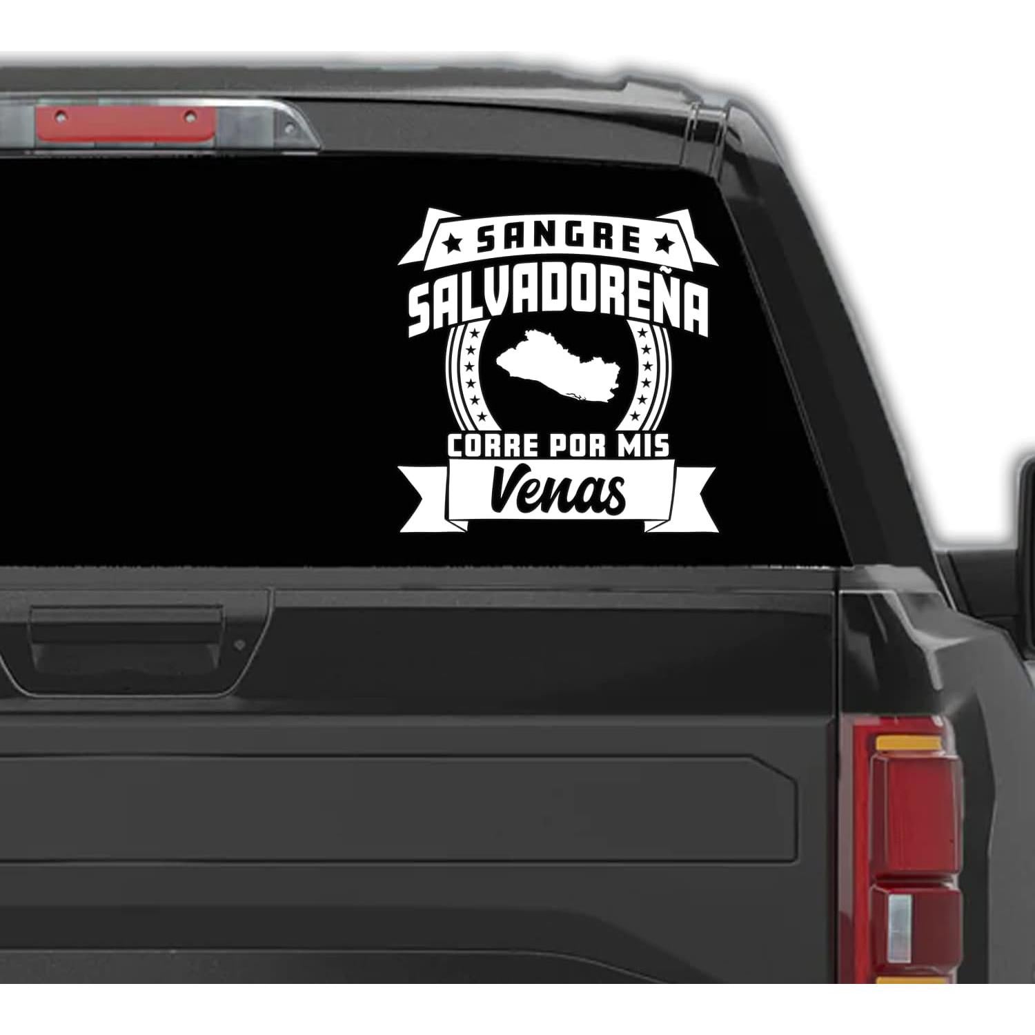 Calcomanía para Autos Sangre Salvadoreña 12.7x12.7 cm