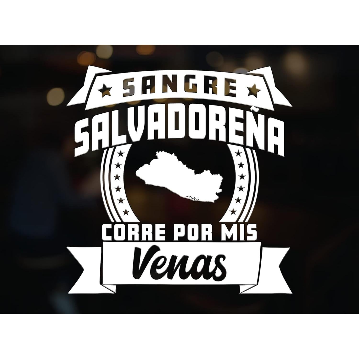 Calcomanía para Autos Sangre Salvadoreña 12.7x12.7 cm