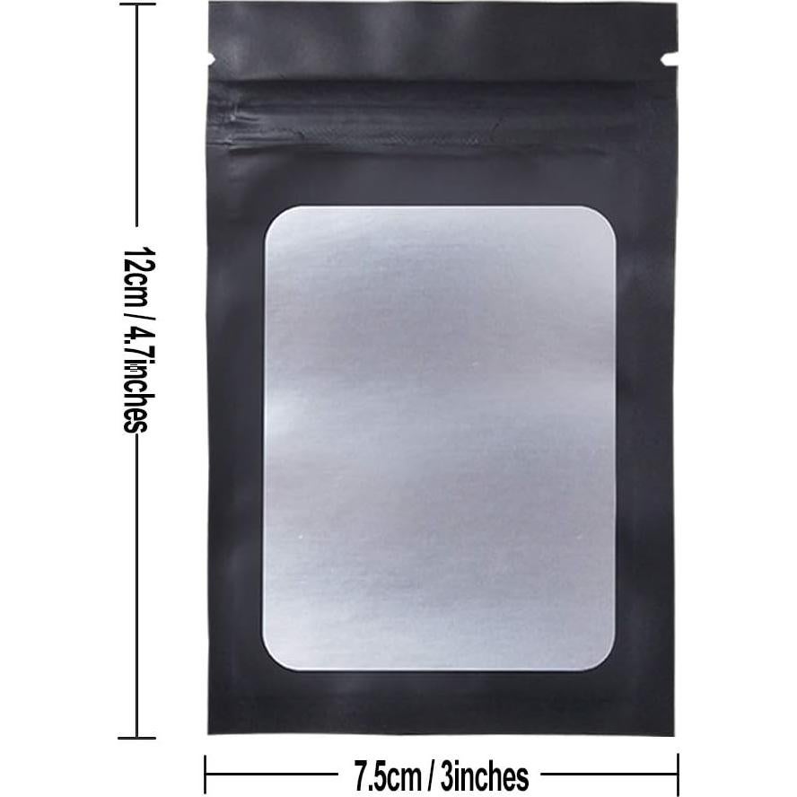 Bolsas Mylar Reutilizables STUs 100 Piezas 7.5x12 cm A Prueba de Olores