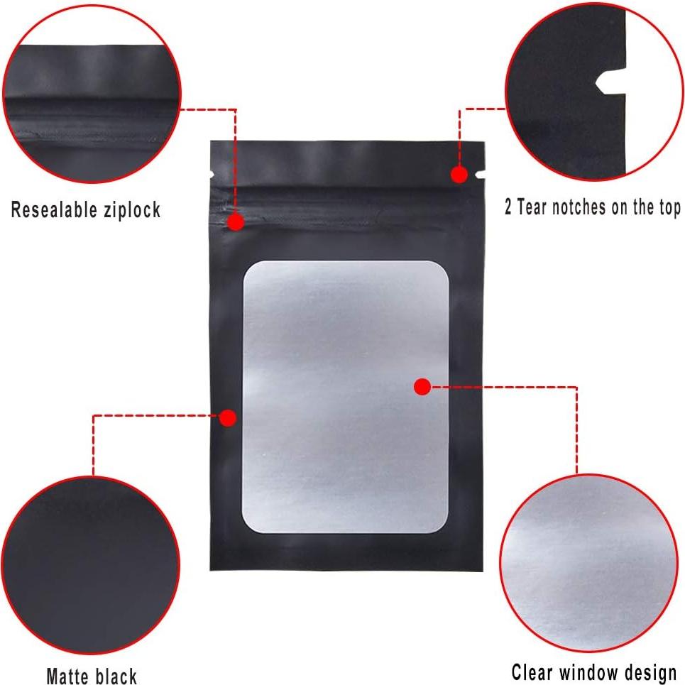 Bolsas Mylar Reutilizables STUs 100 Piezas 7.5x12 cm A Prueba de Olores