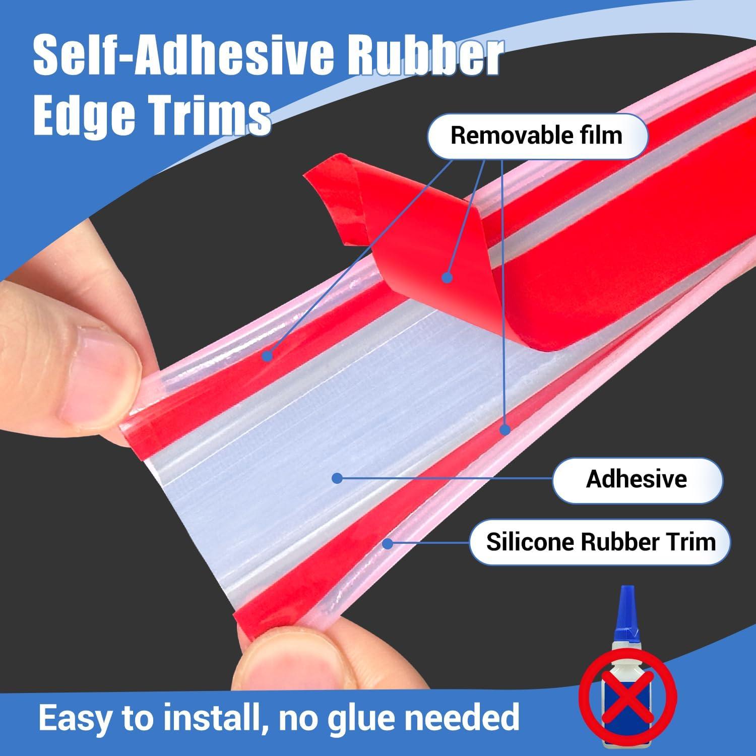 Bisel de Goma Autoadhesivo Protalwell 20' Transparente 38mm