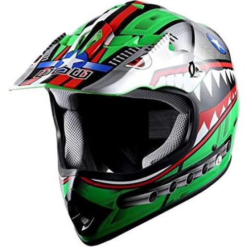Casco de Motocross 1Storm HBOY para Niños S Negro Mate