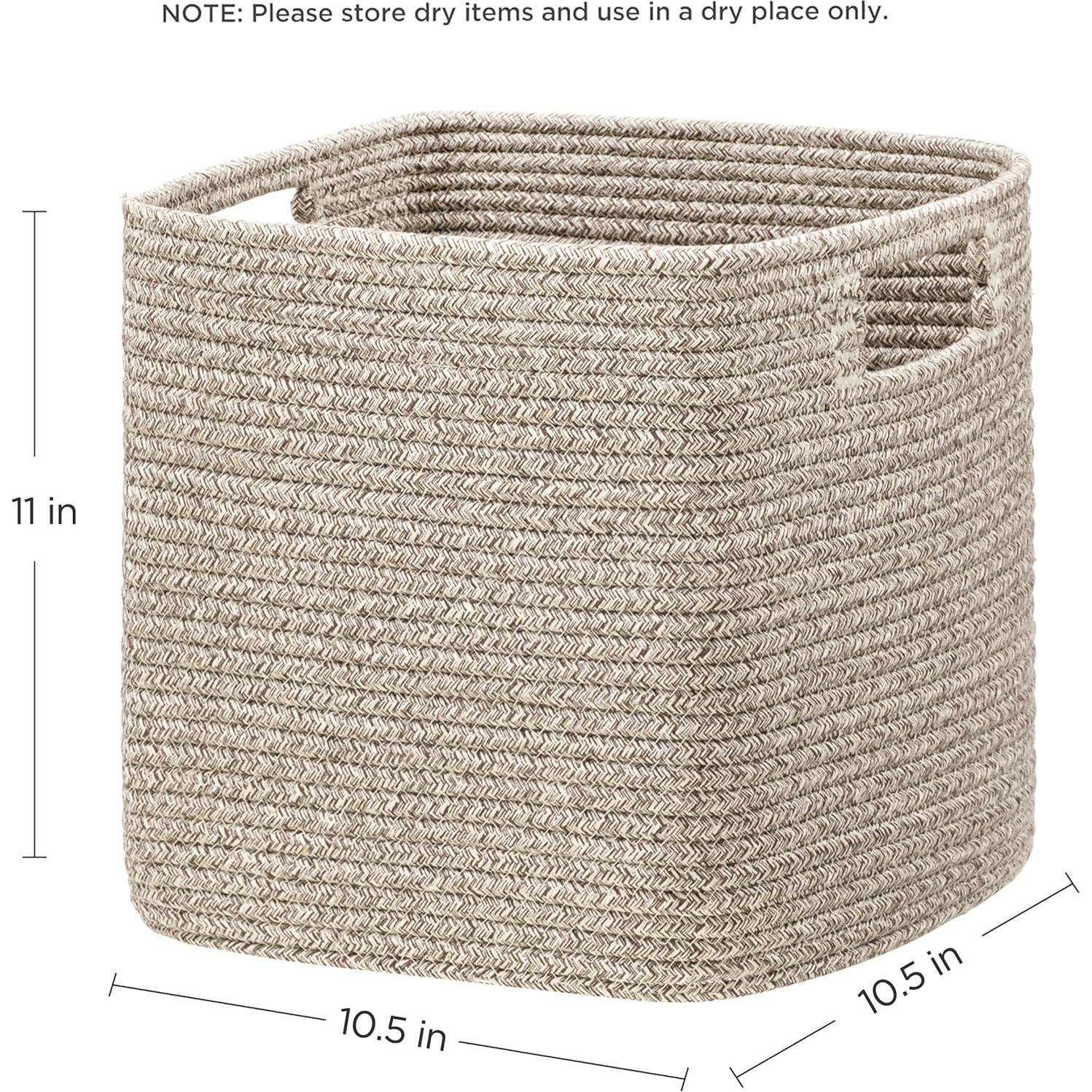 Cestas de Almacenamiento UBBCARE 28 cm, 2-Pack de Algodón Marrón