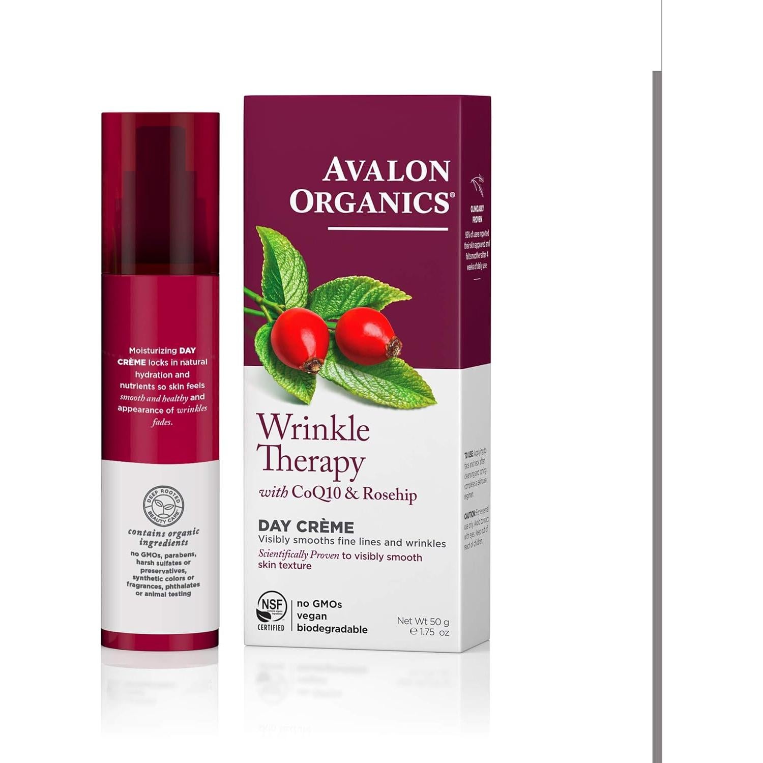 Crema de Día Avalon Organics 49.6 g - Terapia de Arrugas