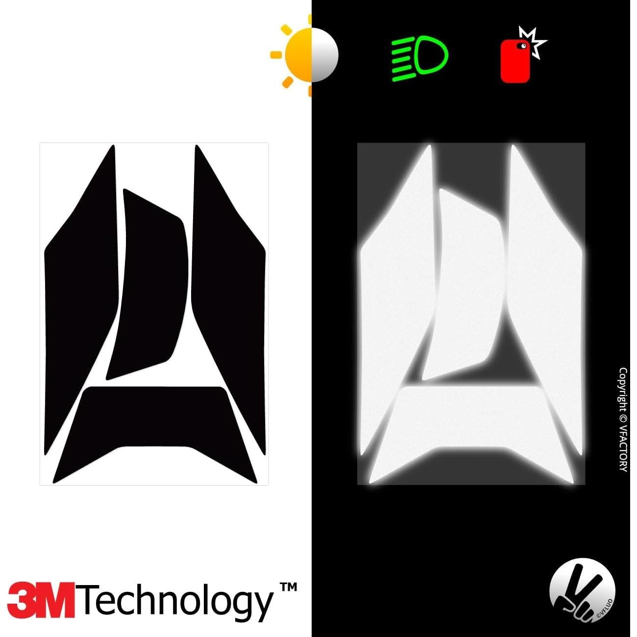 VFLUO Calcomanías Reflectantes para Casco SHARK SPARTAN