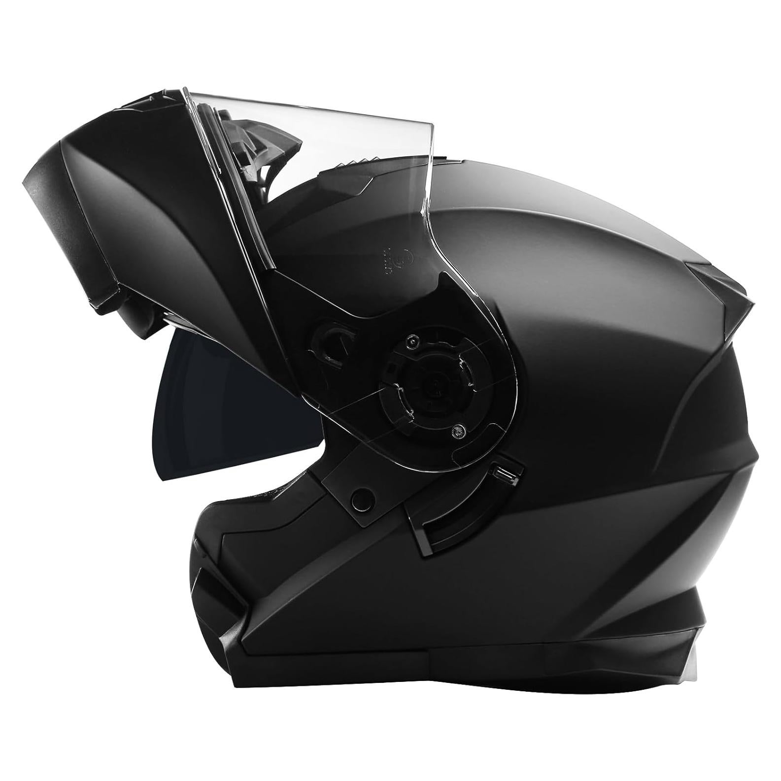 Casco Modular GJH 162-M Negro Mediano para Motociclismo