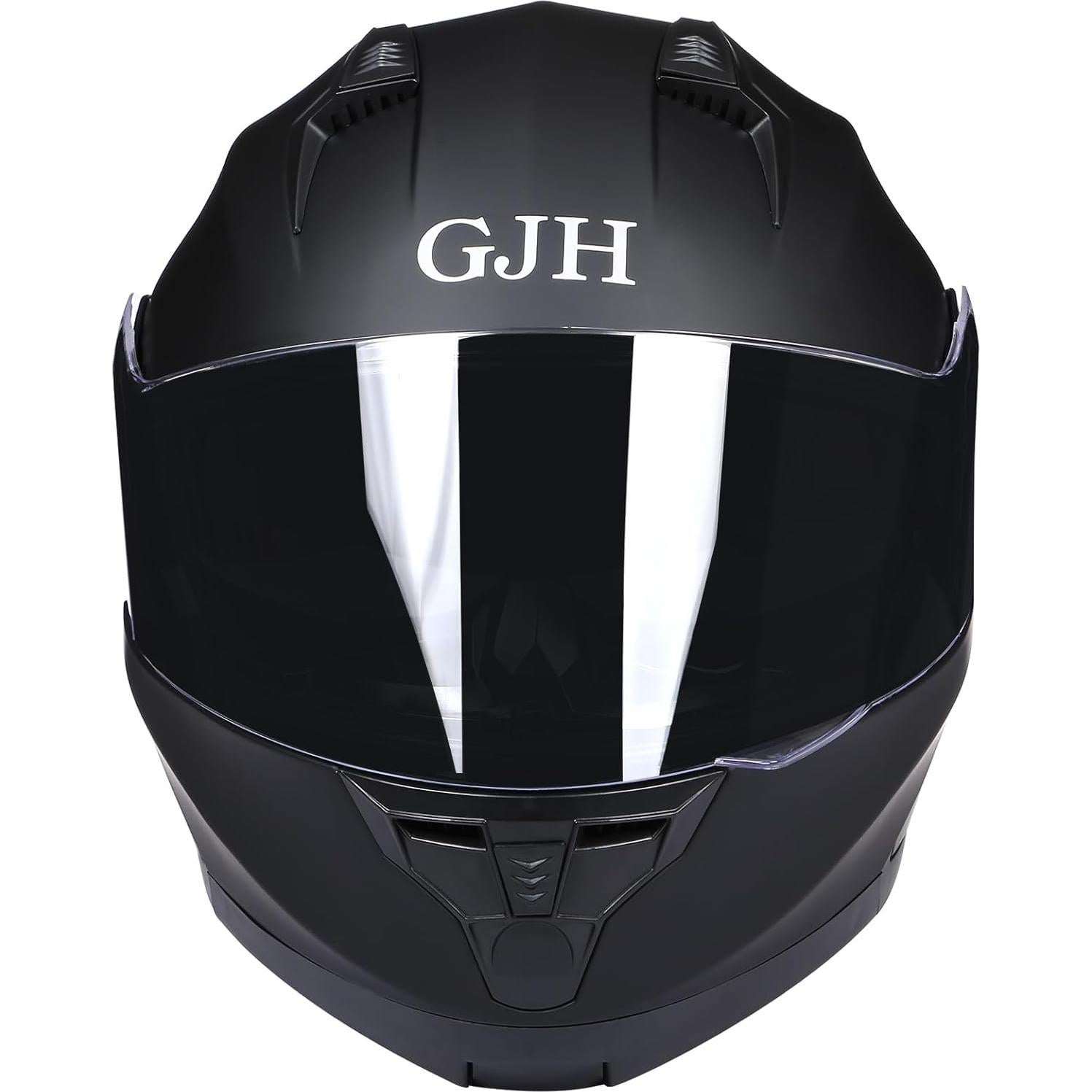Casco Modular GJH 162-M Negro Mediano para Motociclismo