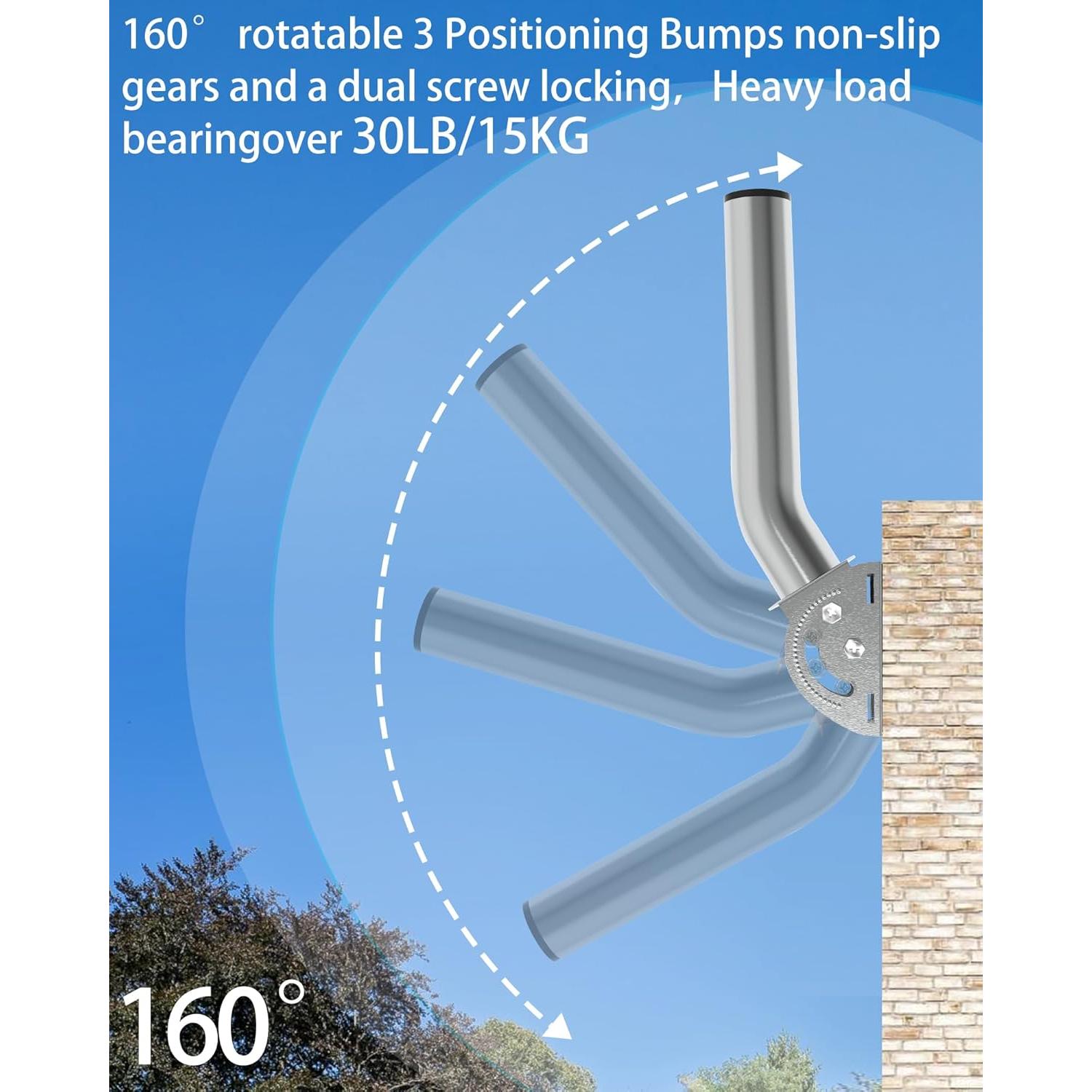 Soporte de Antena Inalámbrico EOQO 2-Pack Acero Inoxidable