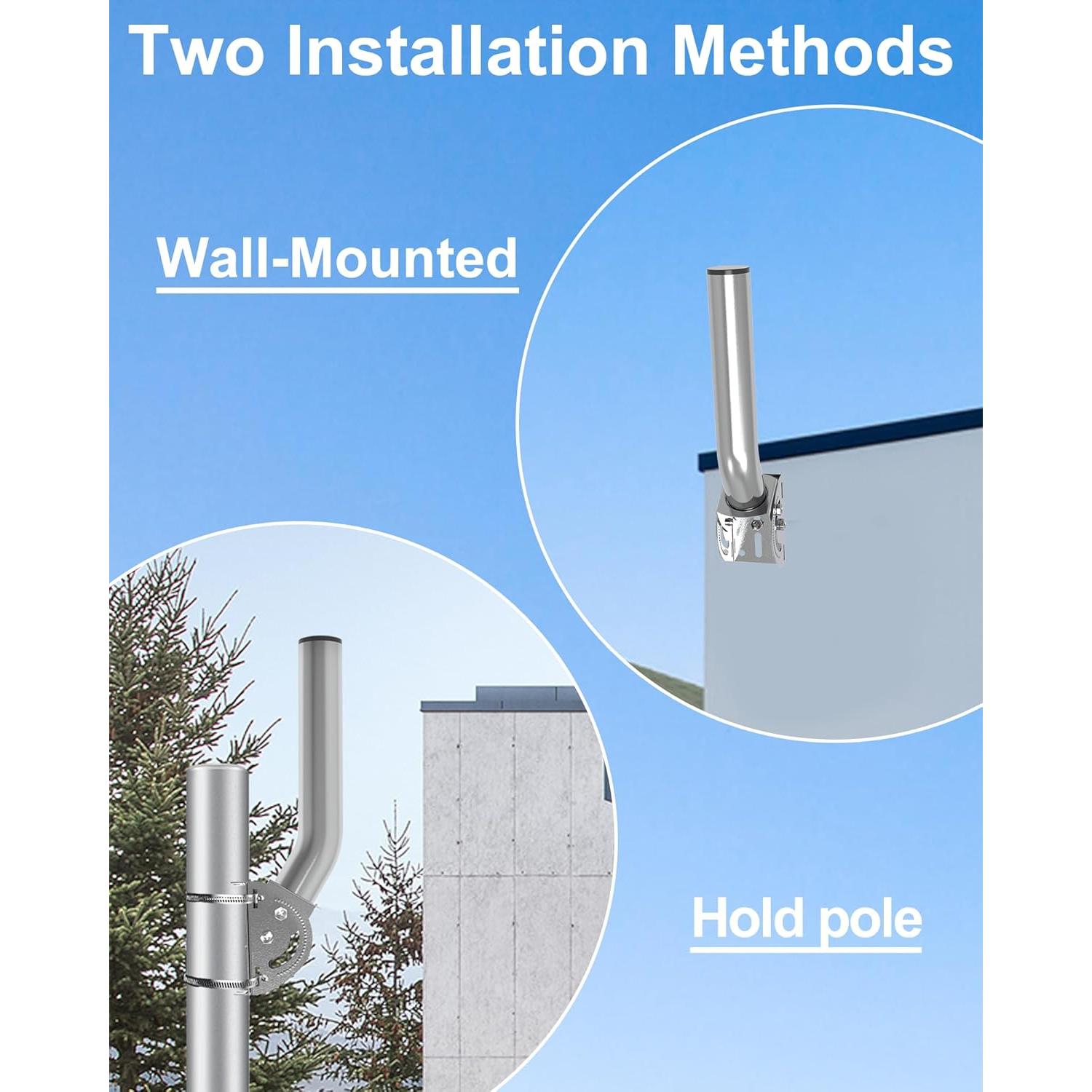 Soporte de Antena Inalámbrico EOQO 2-Pack Acero Inoxidable