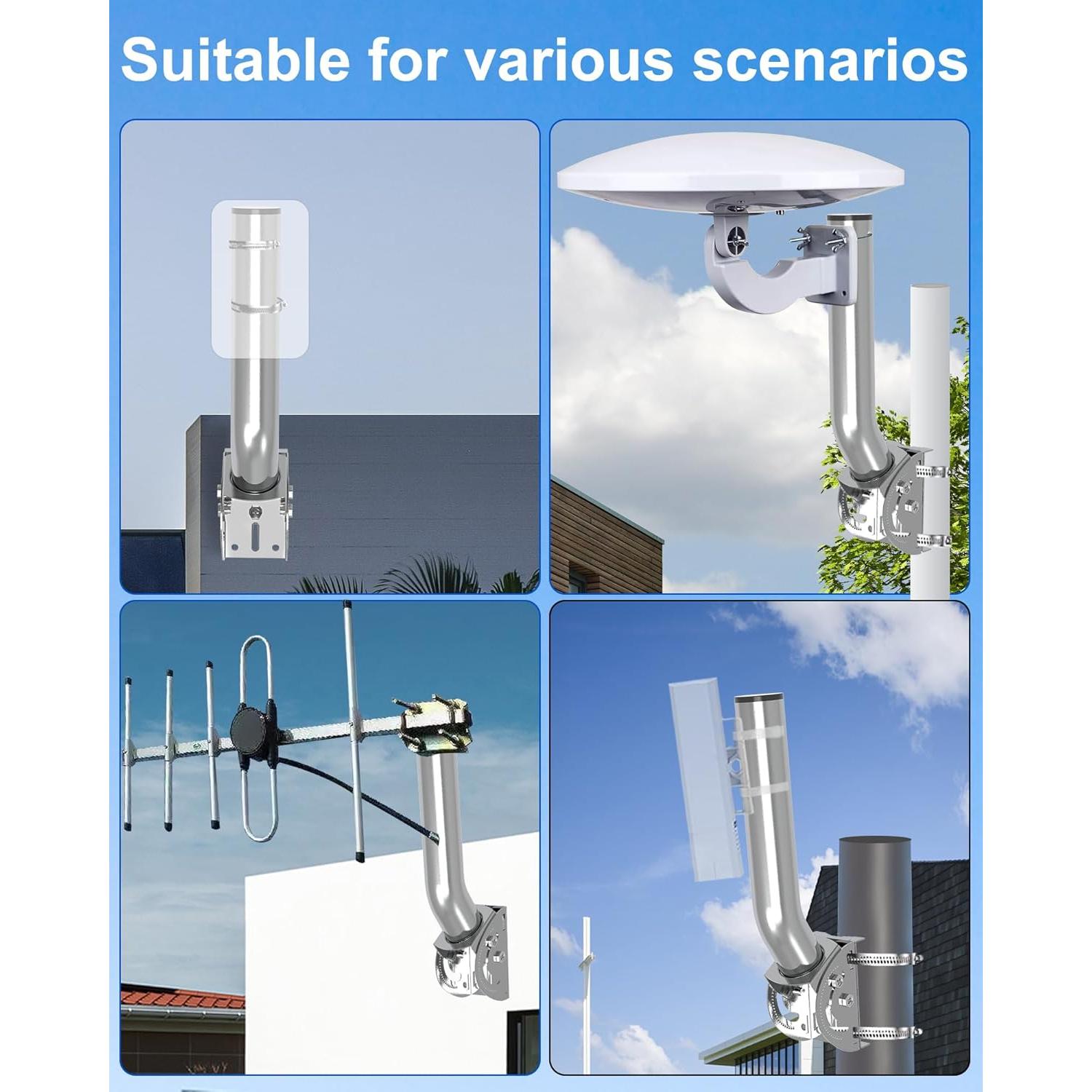 Soporte de Antena Inalámbrico EOQO 2-Pack Acero Inoxidable