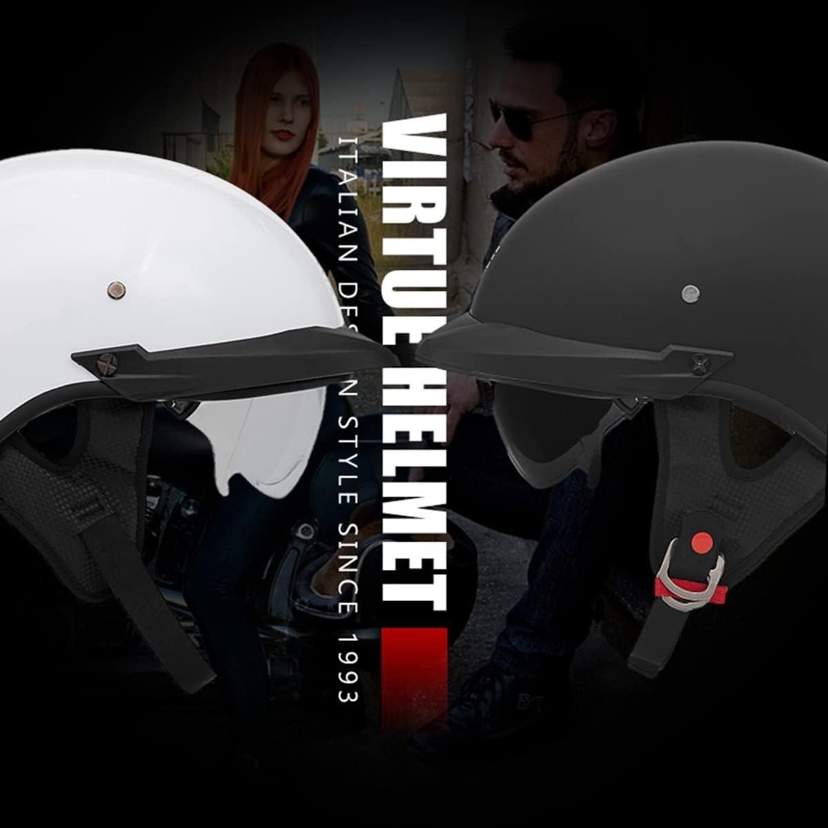 Casco de motocicleta ELCYCO EL-MD513 medio con visera solar