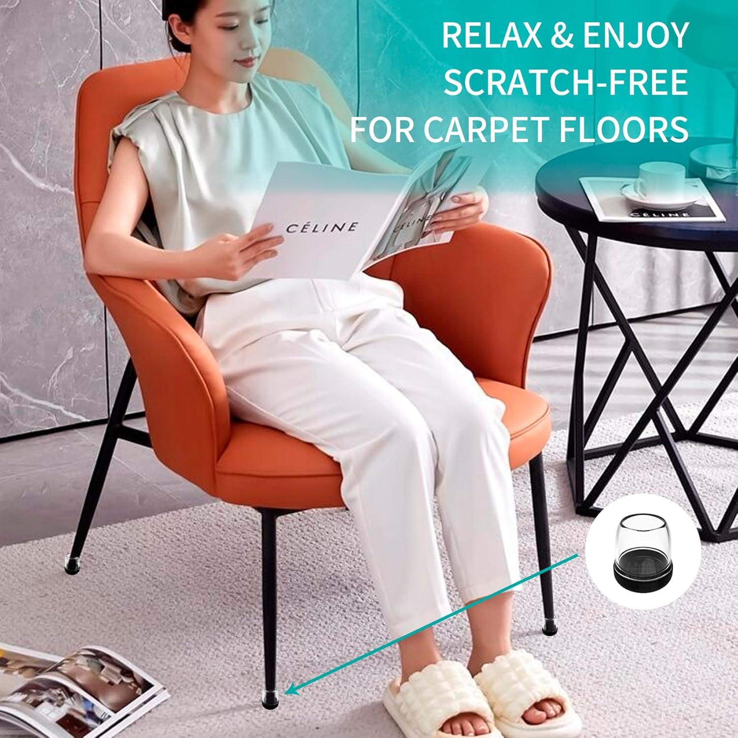 16 Deslizadores de Pierna de Silla GAGUIUP para Alfombra 1.27-1.78cm