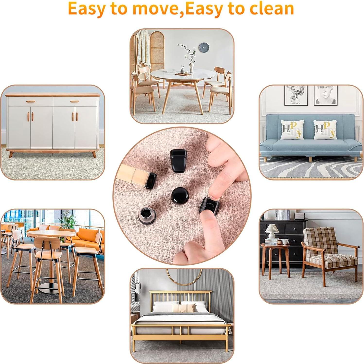 16 Deslizadores de Pierna de Silla GAGUIUP para Alfombra 1.27-1.78cm