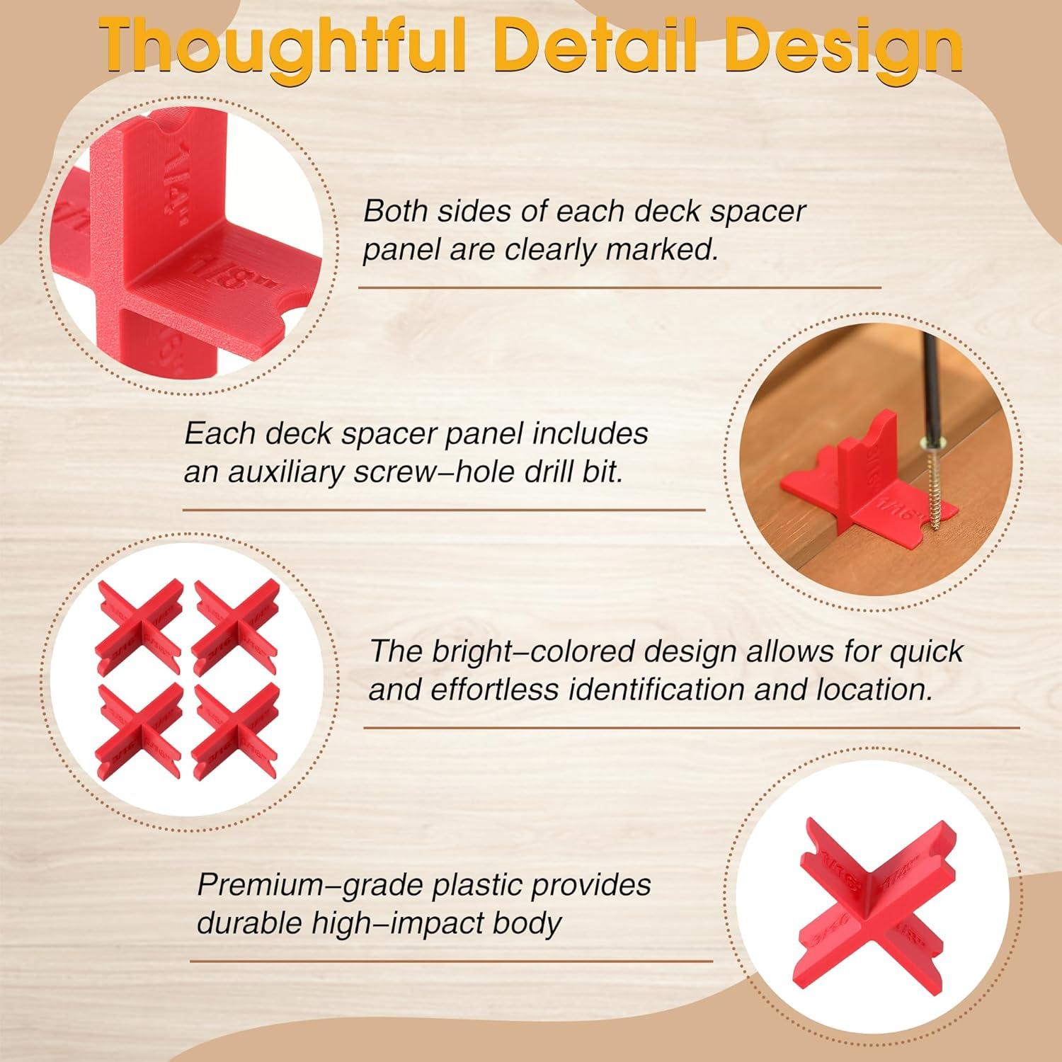 Espaciadores de Deck Saillong 4 Piezas 1.59 a 6.35 mm