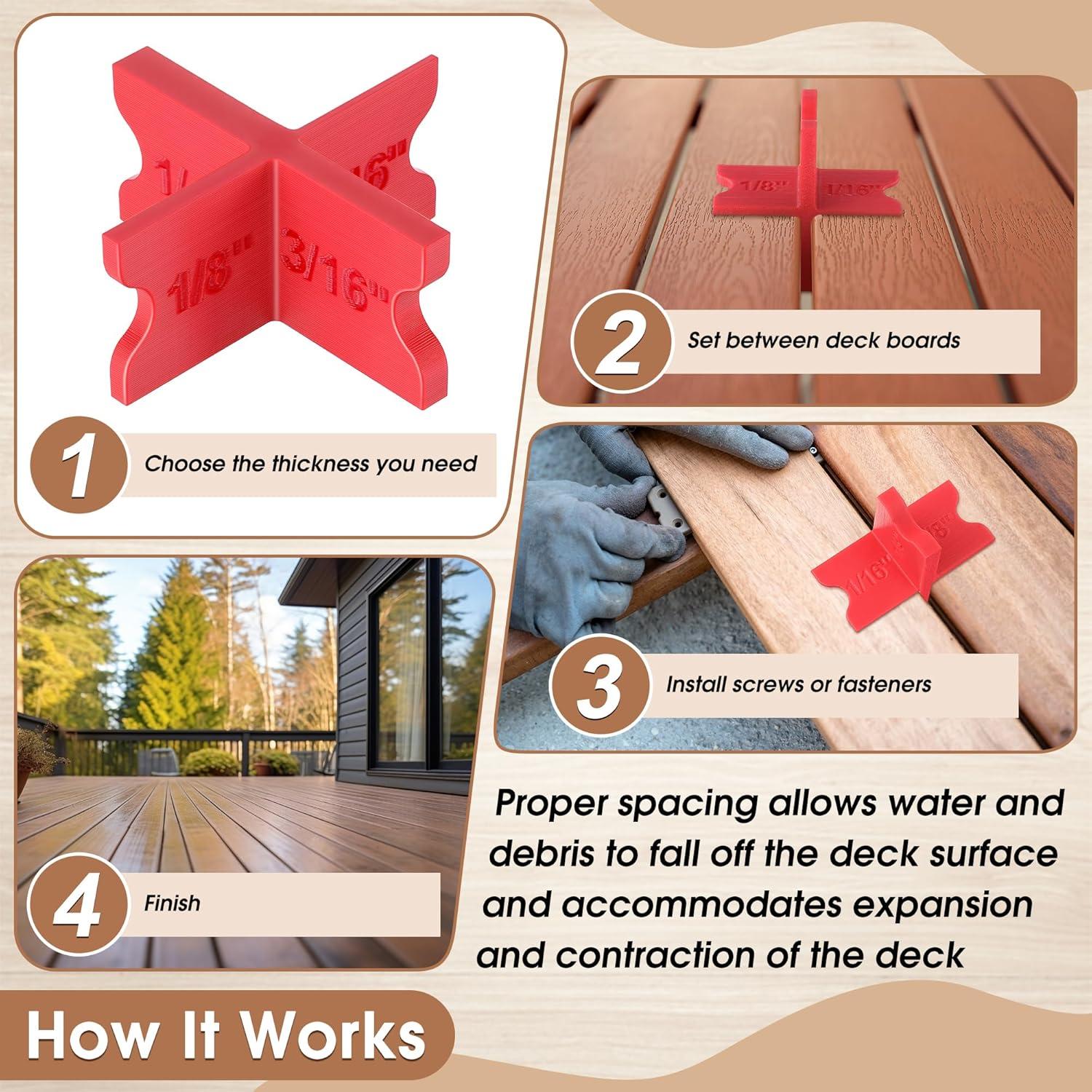 Espaciadores de Deck Saillong 4 Piezas 1.59 a 6.35 mm