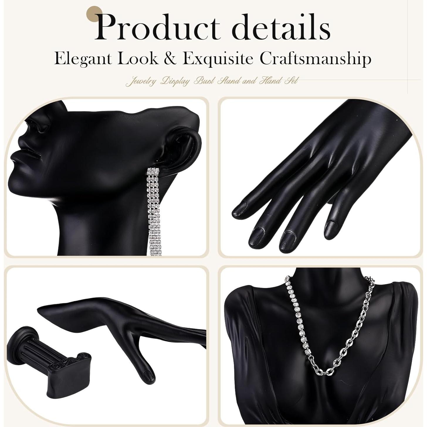 Conjunto de Exhibición de Joyería Yalikop - 2 Piezas Negro