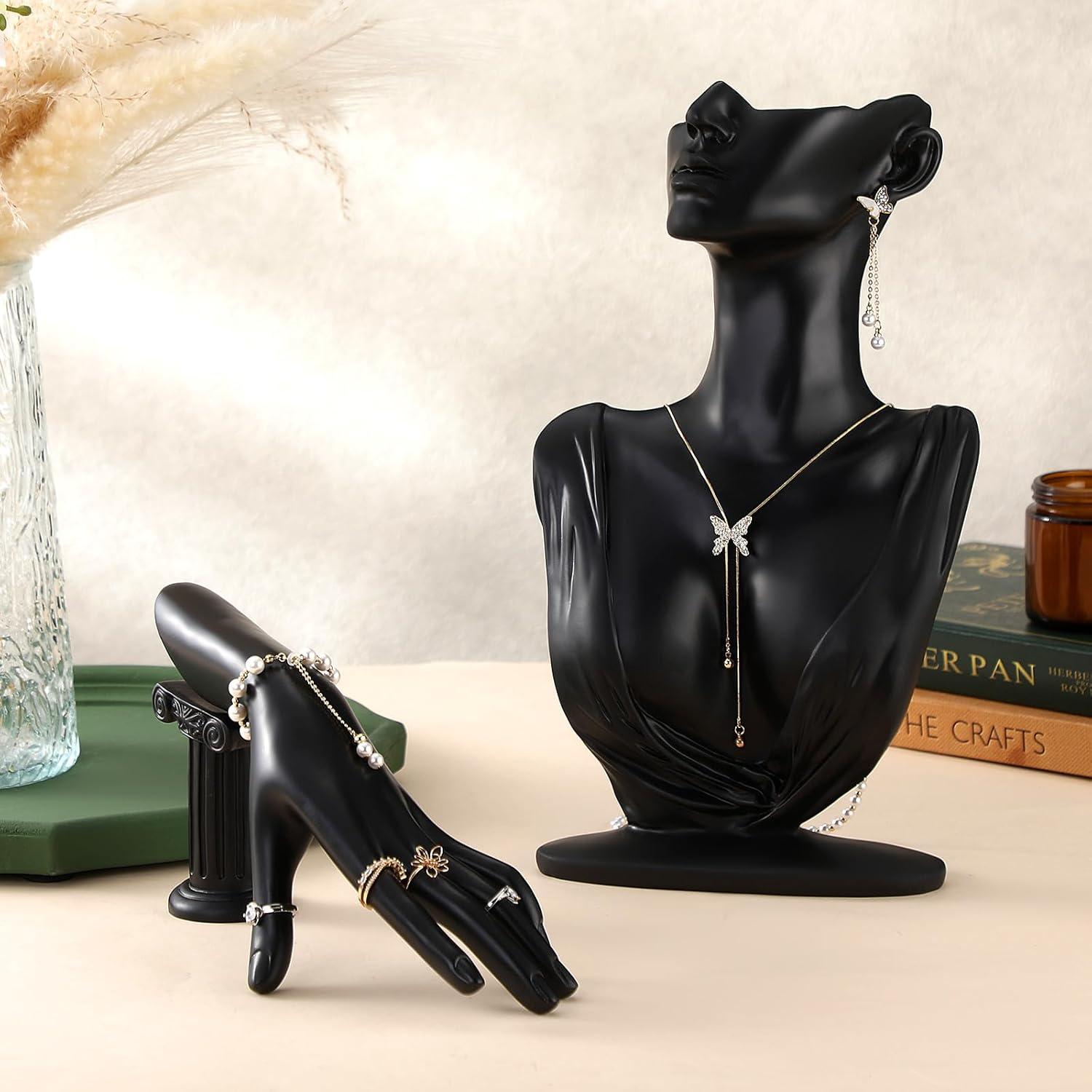 Conjunto de Exhibición de Joyería Yalikop - 2 Piezas Negro