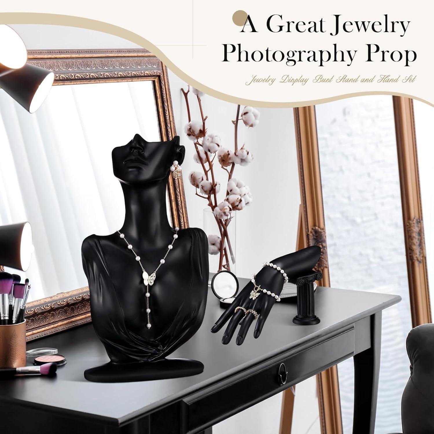 Conjunto de Exhibición de Joyería Yalikop - 2 Piezas Negro