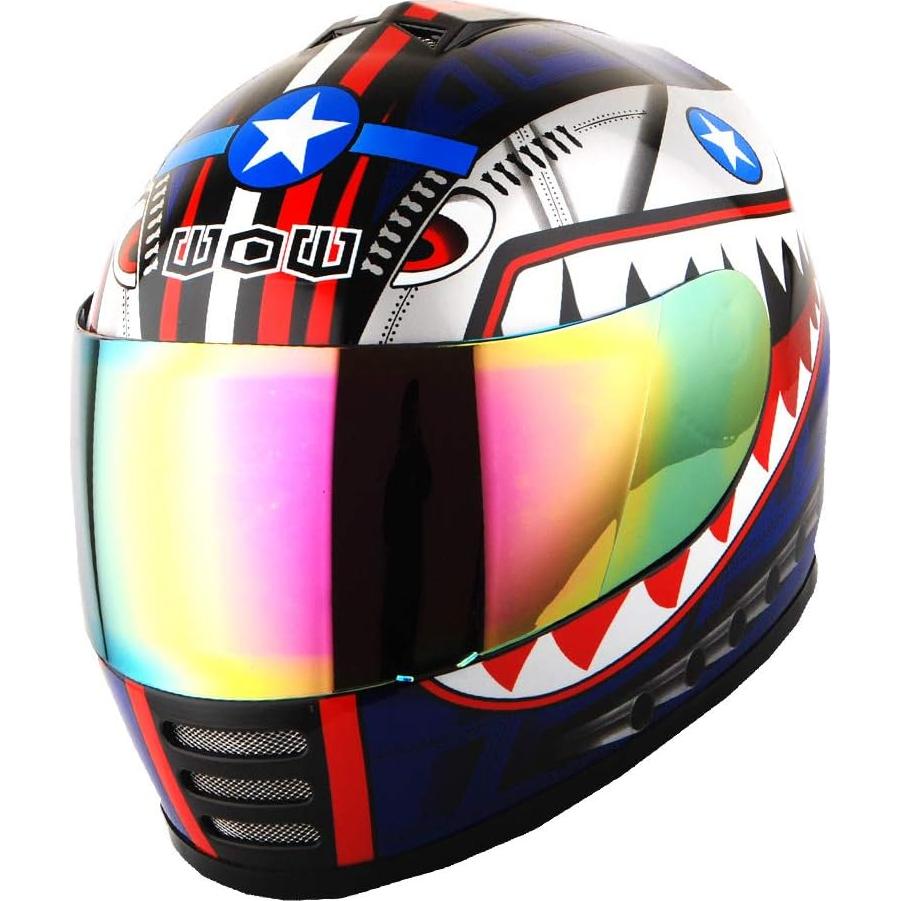 Casco Integral WOW HKY-B15 para Jóvenes + Guantes MX