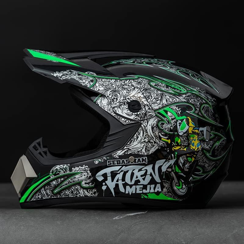 Casco Offroad Senhill TK4 Negro Mediano + Gafas y Guantes