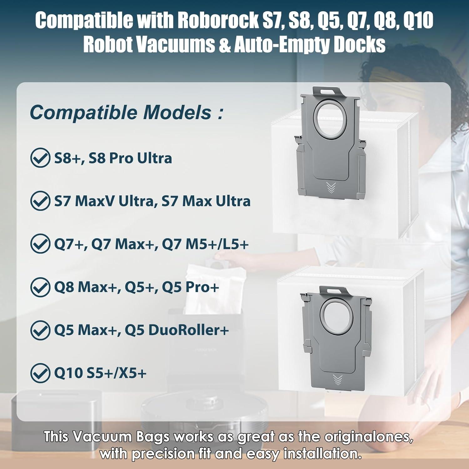 Paquete de 12 Bolsas de Polvo Koyieioo para Roborock 3L