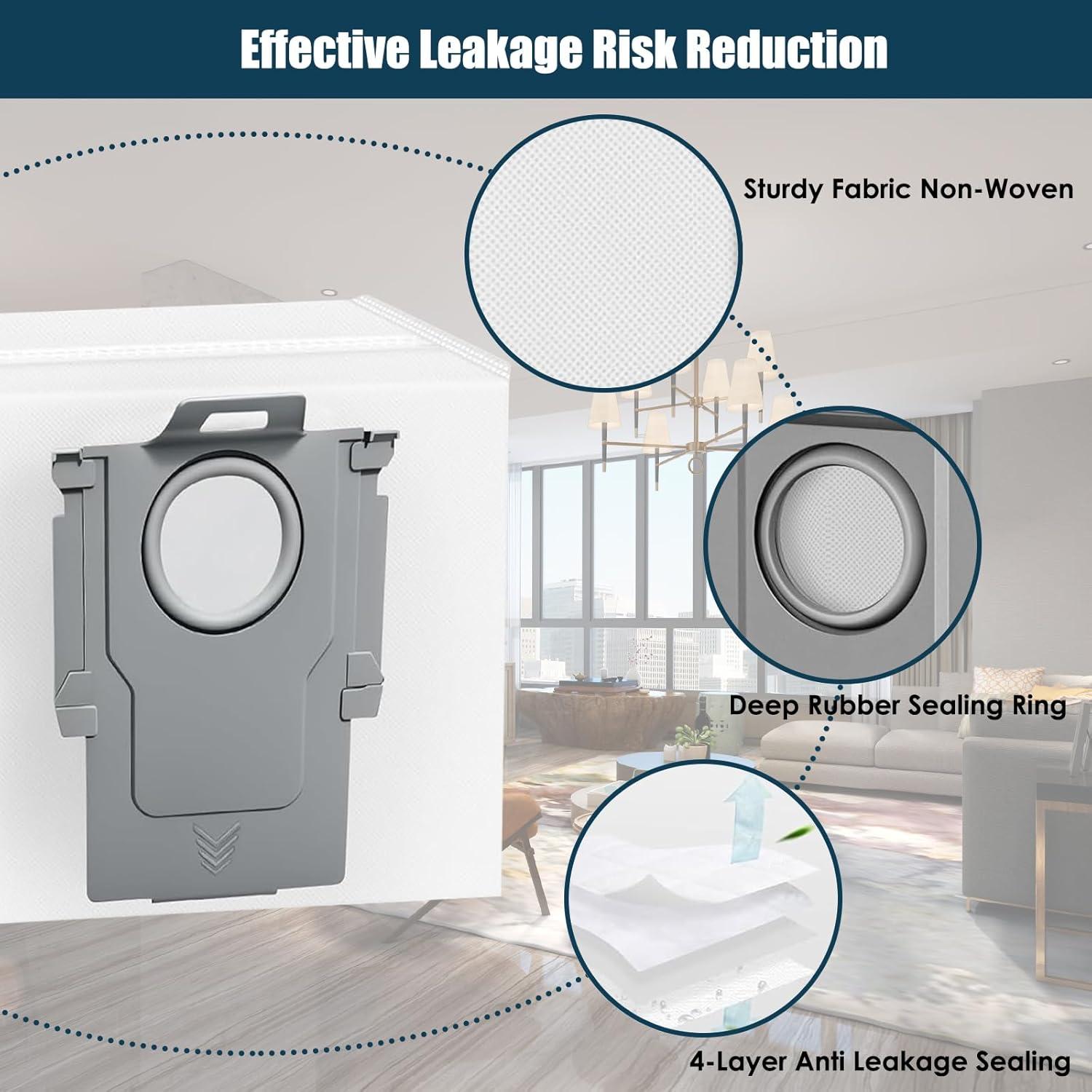 Paquete de 12 Bolsas de Polvo Koyieioo para Roborock 3L