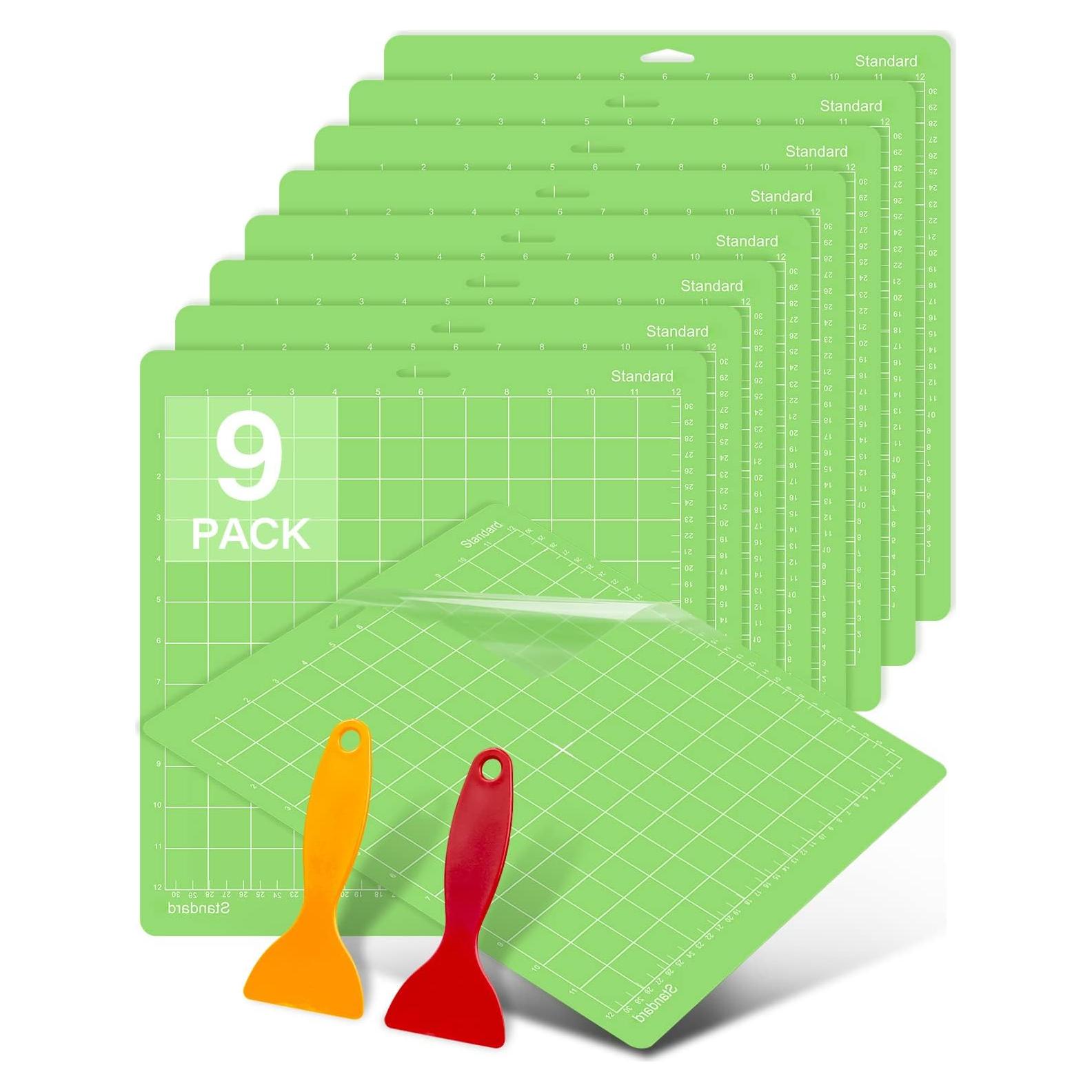 Colemoly 9 Alfombrillas de Corte 30x30 cm para Cricut