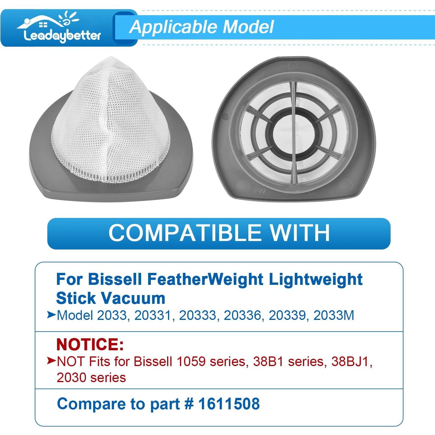 Paquete de 6 filtros de reemplazo Bissell 2033 para aspiradora