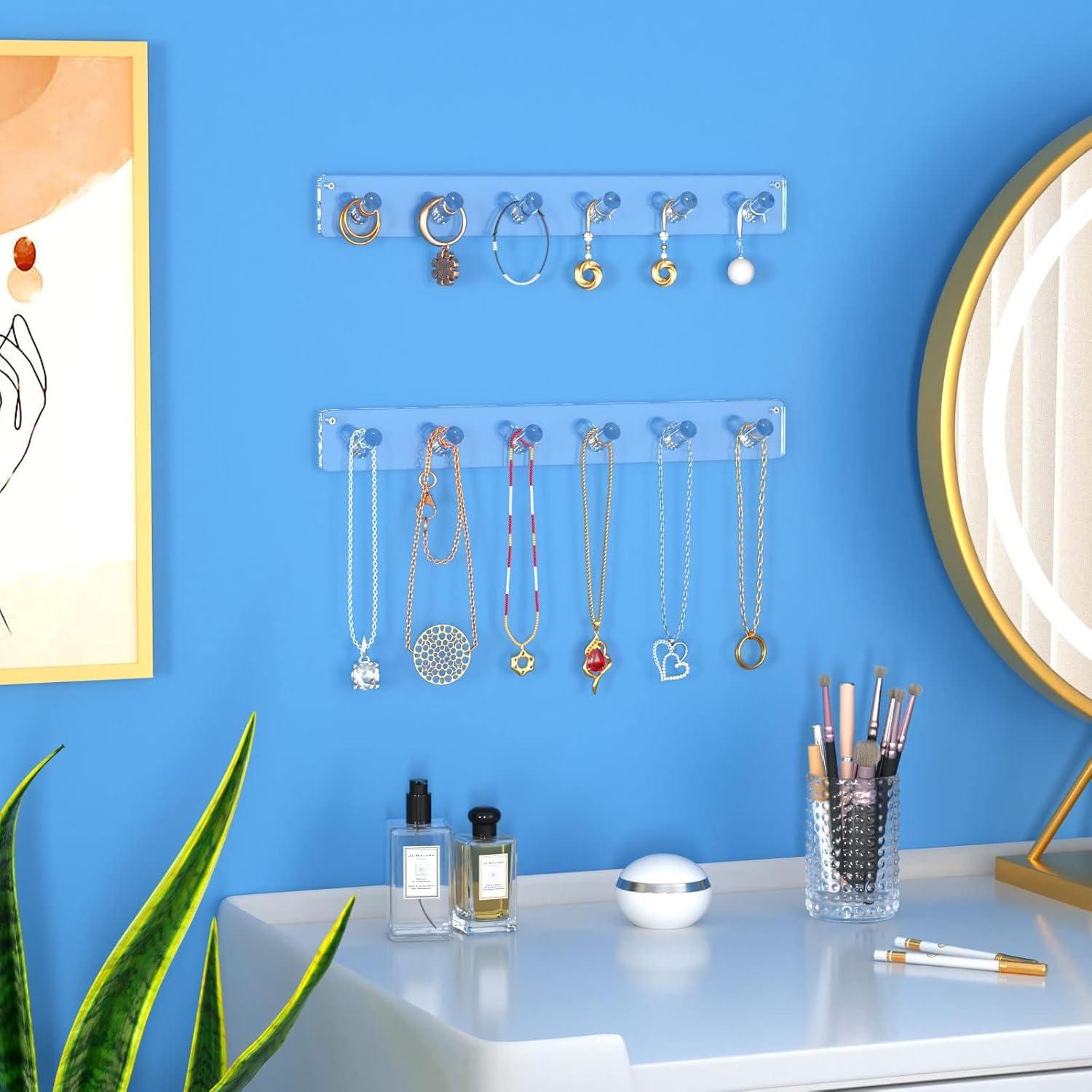 Soporte Organizador de Joyería Montado en Pared NIUBEE, 2 Paquetes