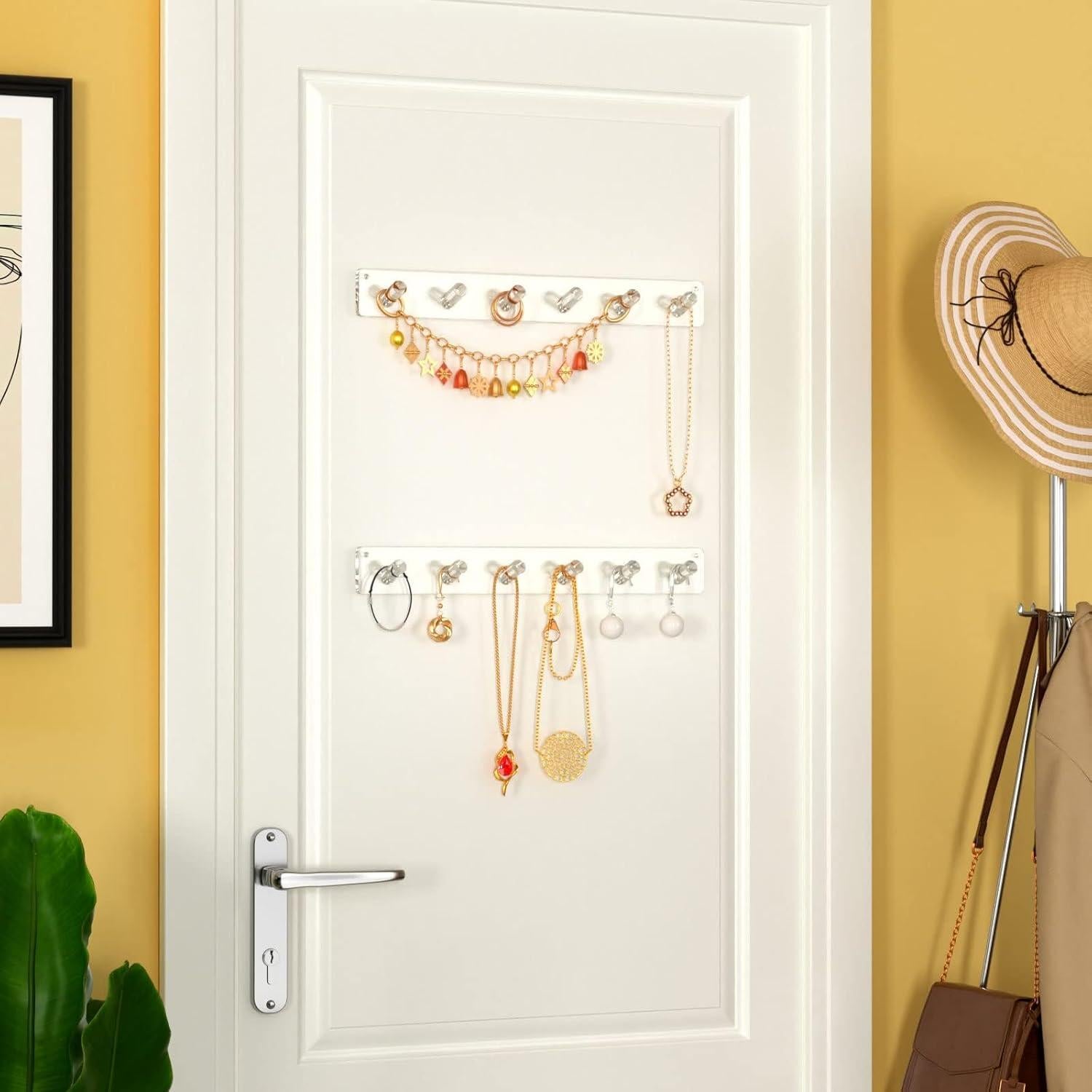 Soporte Organizador de Joyería Montado en Pared NIUBEE, 2 Paquetes