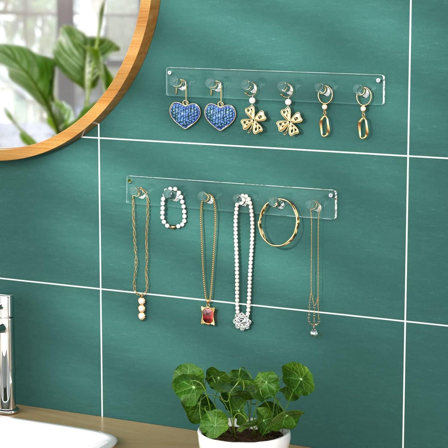 Soporte Organizador de Joyería Montado en Pared NIUBEE, 2 Paquetes