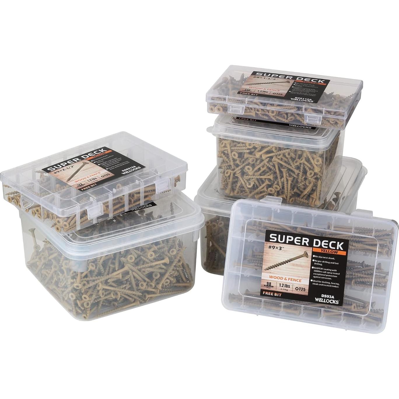 Tornillos para Deck WELLOCKS #8x25mm Beige - 1.2kg