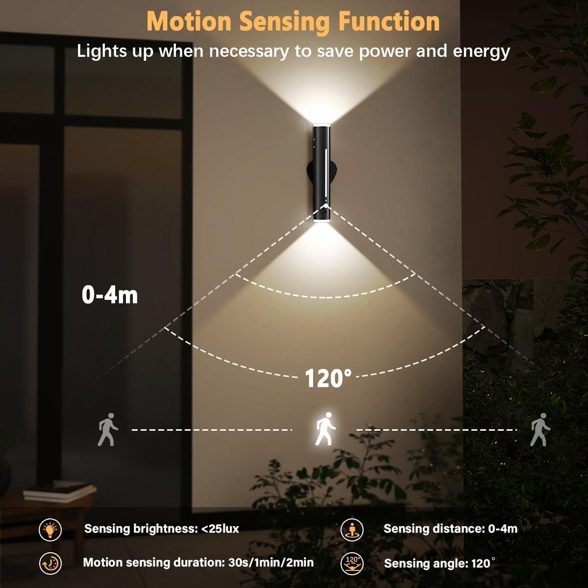 Juego de Apliques de Pared Hapfish 2 Piezas LED Inalámbricos