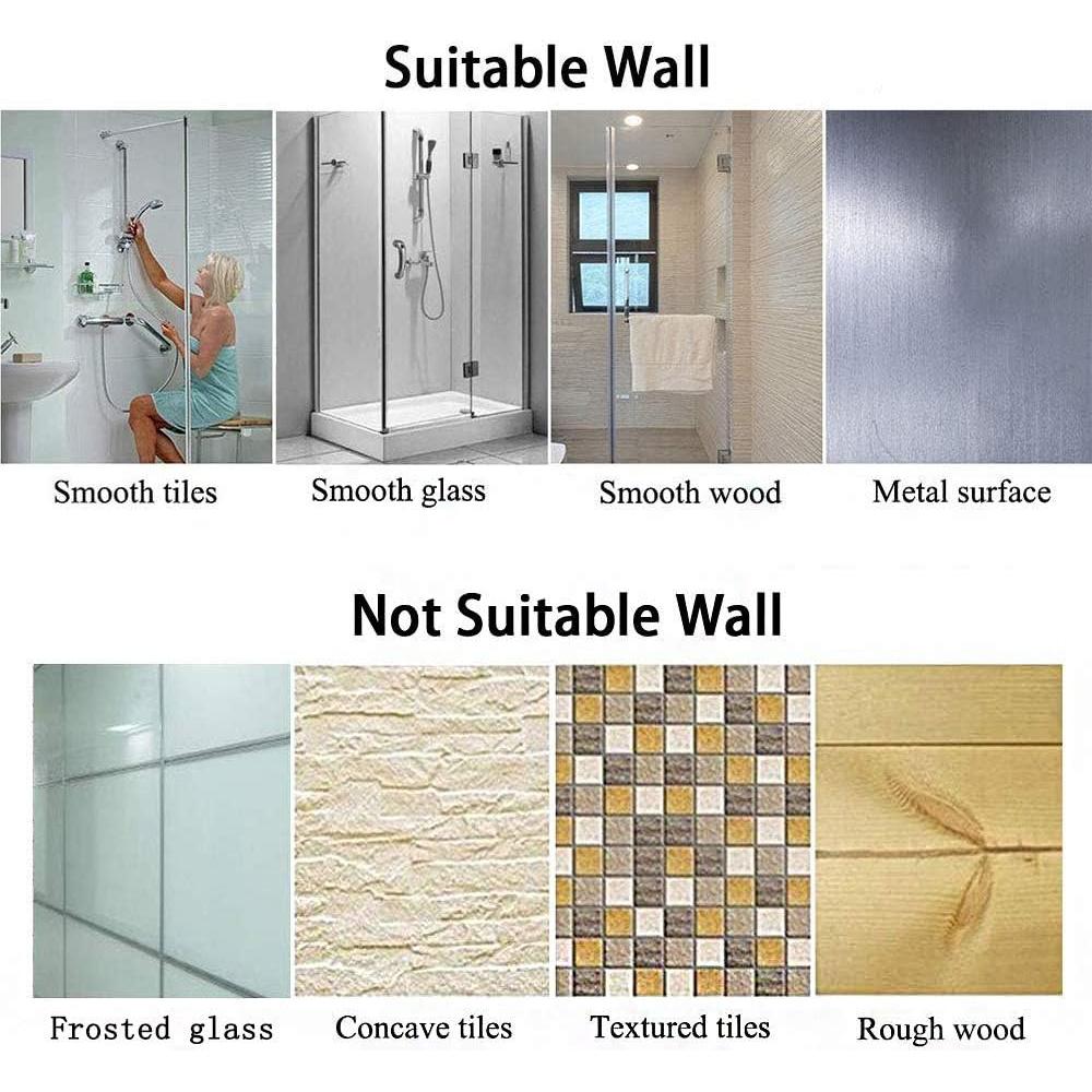 Soporte de Cabezal de Ducha Ajustable SEVICAT con Ventosa