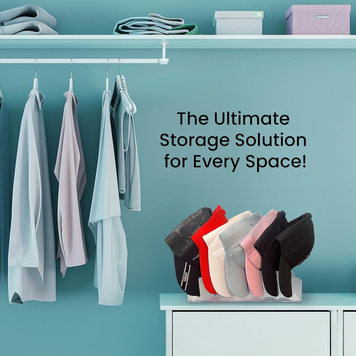 Soporte para Gorras de Béisbol Storeasy - Acrílico Negro, 2 Estantes