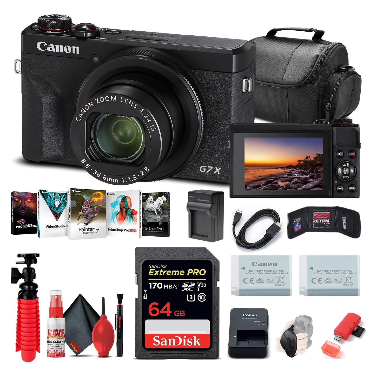 Cámara Digital Canon PowerShot G7 X Mark III + Accesorios