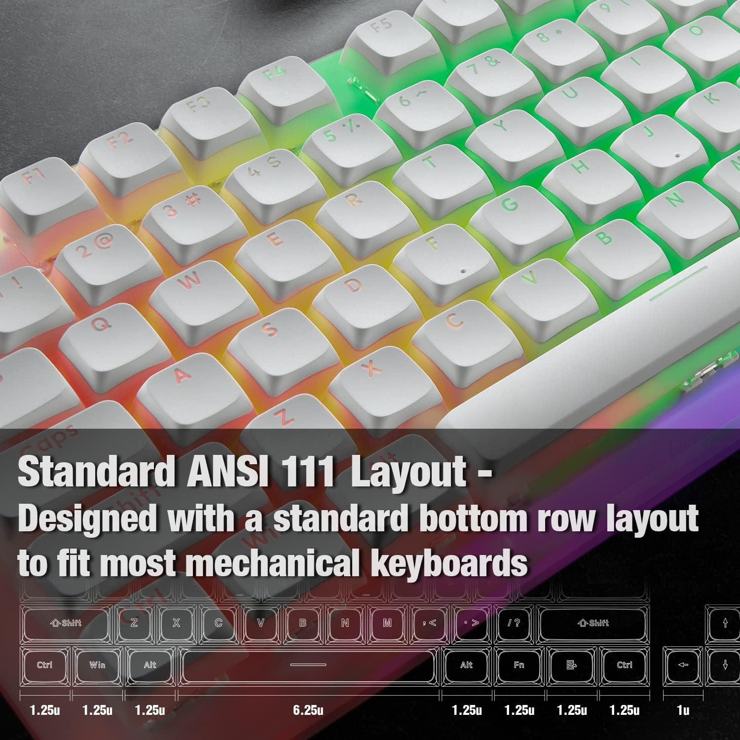 Teclas GunMjo Golf Pudding PBT Doubleshot para teclado mecánico