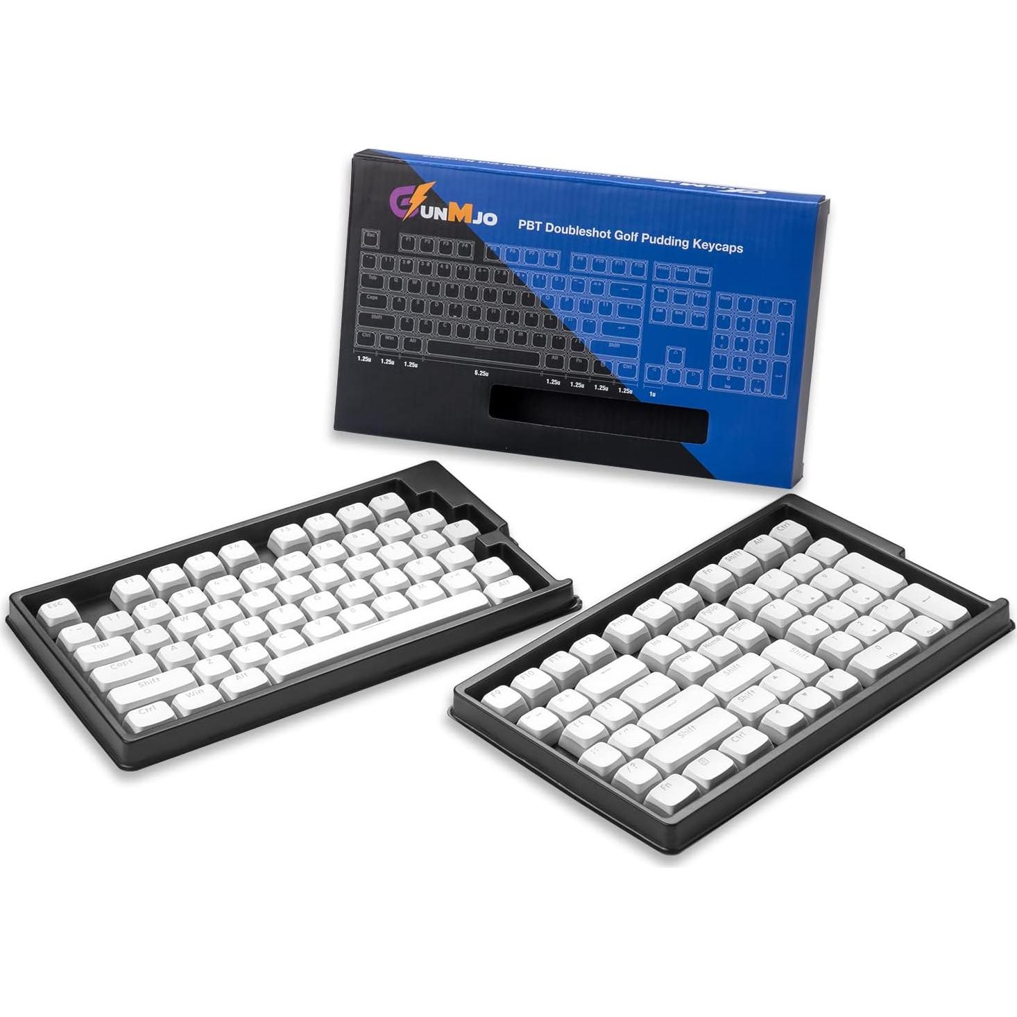 Teclas GunMjo Golf Pudding PBT Doubleshot para teclado mecánico