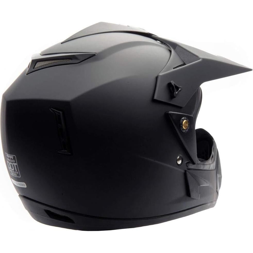 Casco de Motocicleta MMG Off Road X-Pequeño Negro Mate