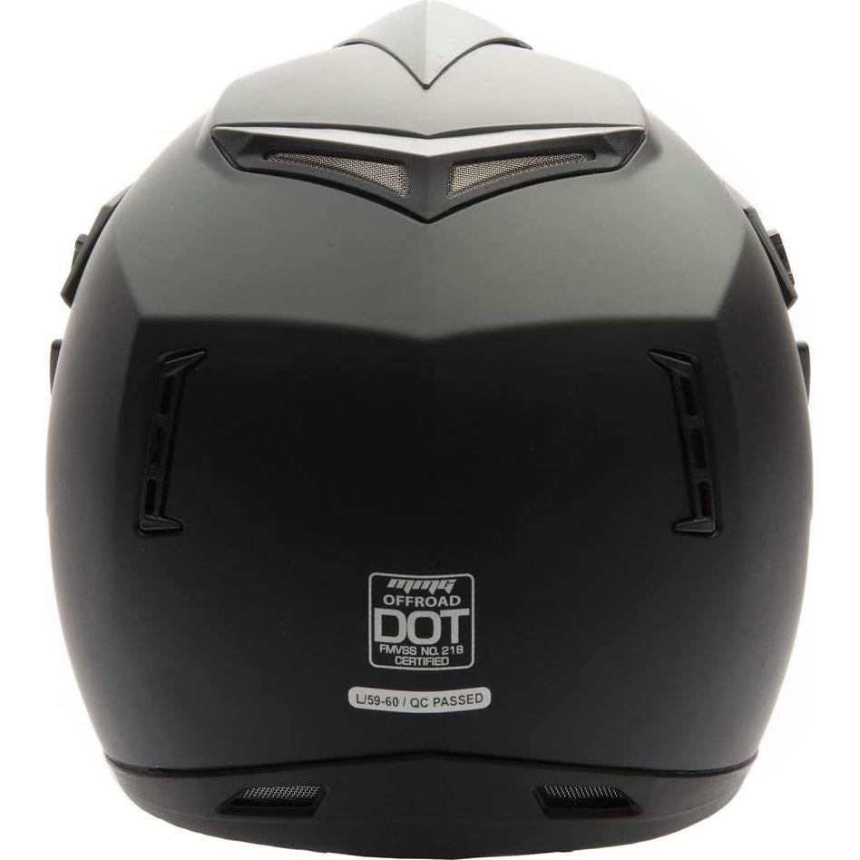 Casco de Motocicleta MMG Off Road X-Pequeño Negro Mate